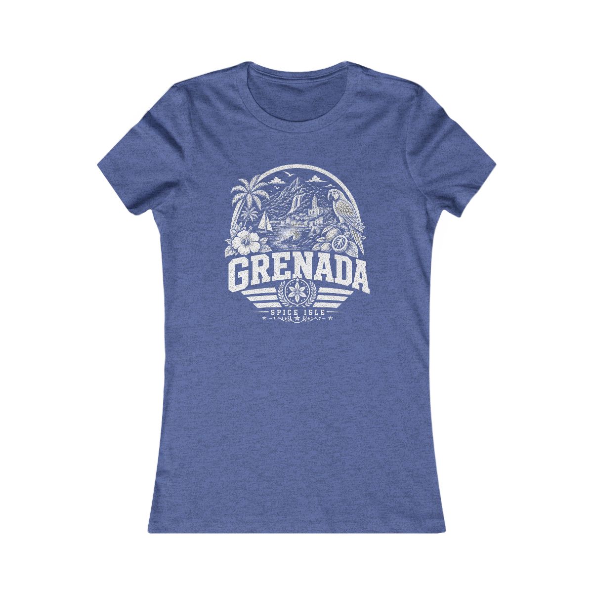 Grenada women tee — Heather True Royal