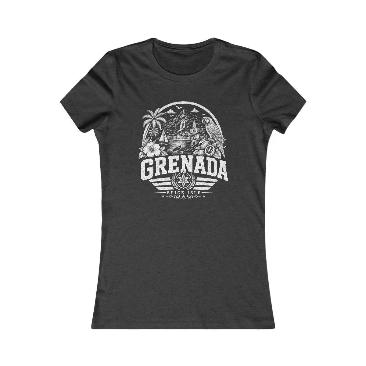 Grenada women tee — Dark Grey Heather