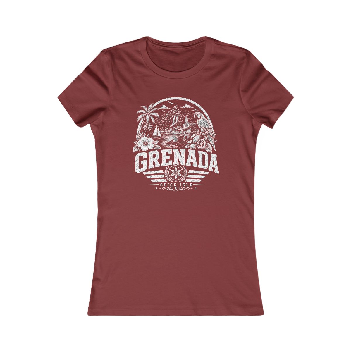 Grenada women tee — Cardinal