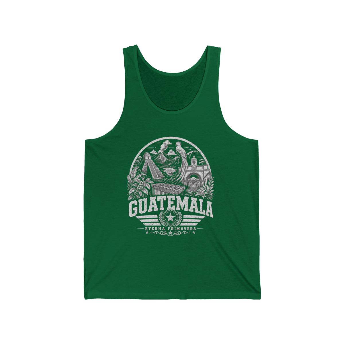 Guatemala vintage landmarks men's tee — iconic landmark design | Nameshi Destinations (view 4)