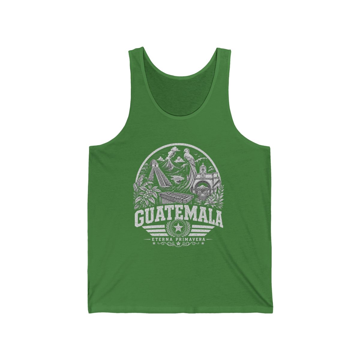 Guatemala vintage landmarks men's tee — iconic landmark design | Nameshi Destinations (view 3)