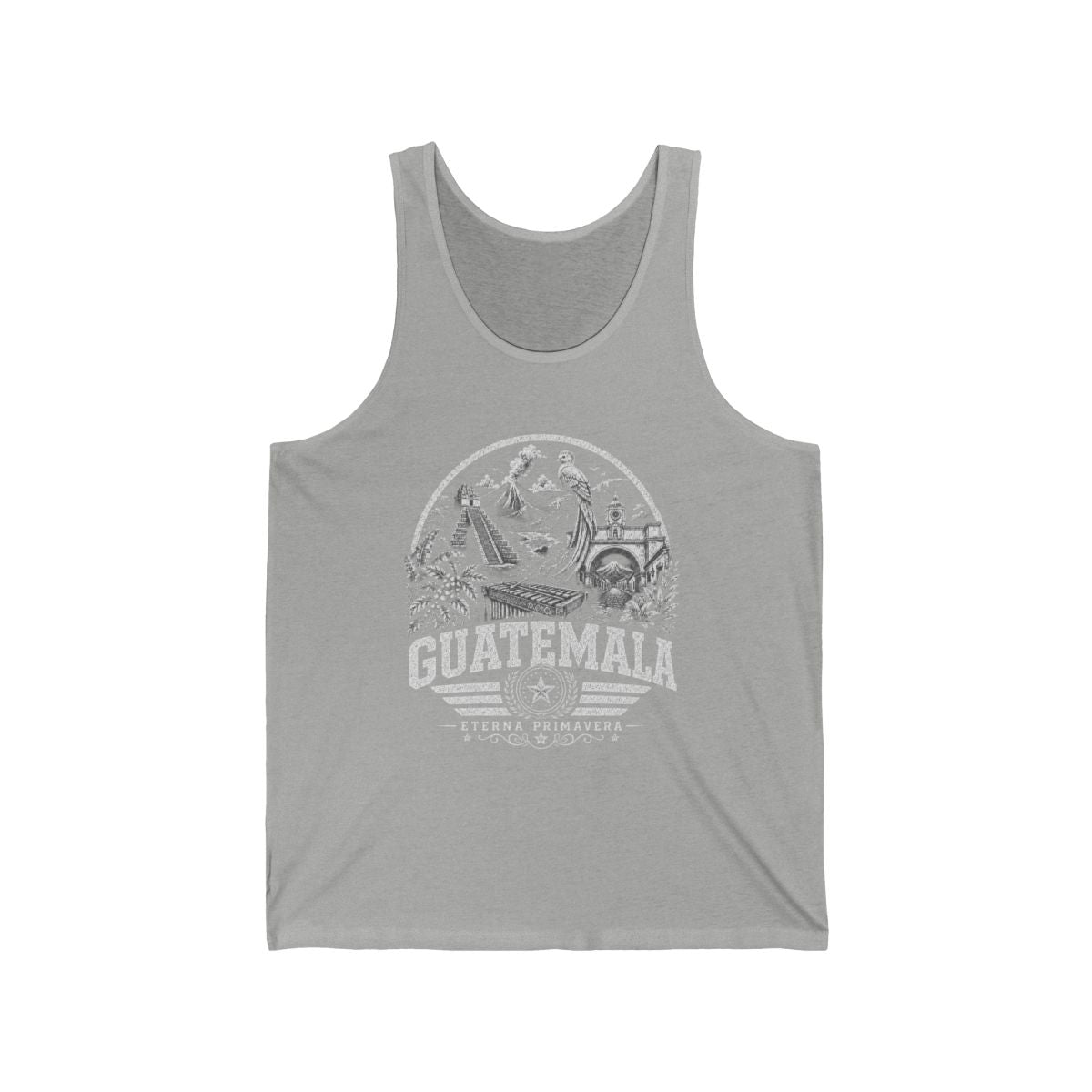 Guatemala vintage landmarks men's tee — iconic landmark design | Nameshi Destinations (view 5)