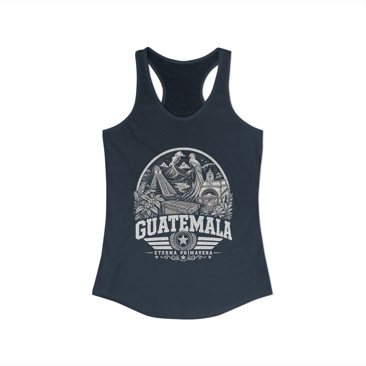 Guatemala vintage landmarks tank top — iconic landmark design | Nameshi Destinations (view 9)