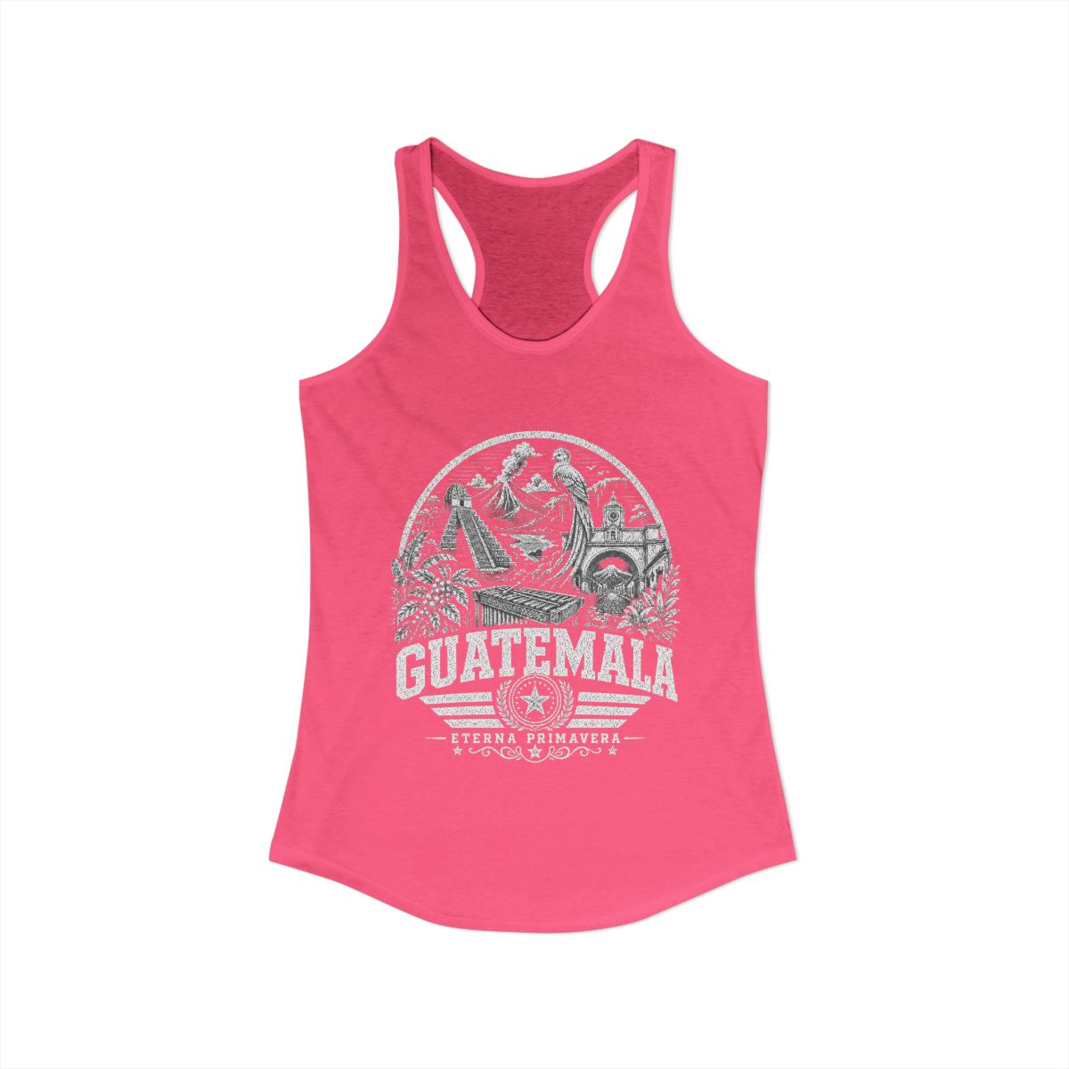 Guatemala vintage landmarks tank top — iconic landmark design | Nameshi Destinations (view 14)