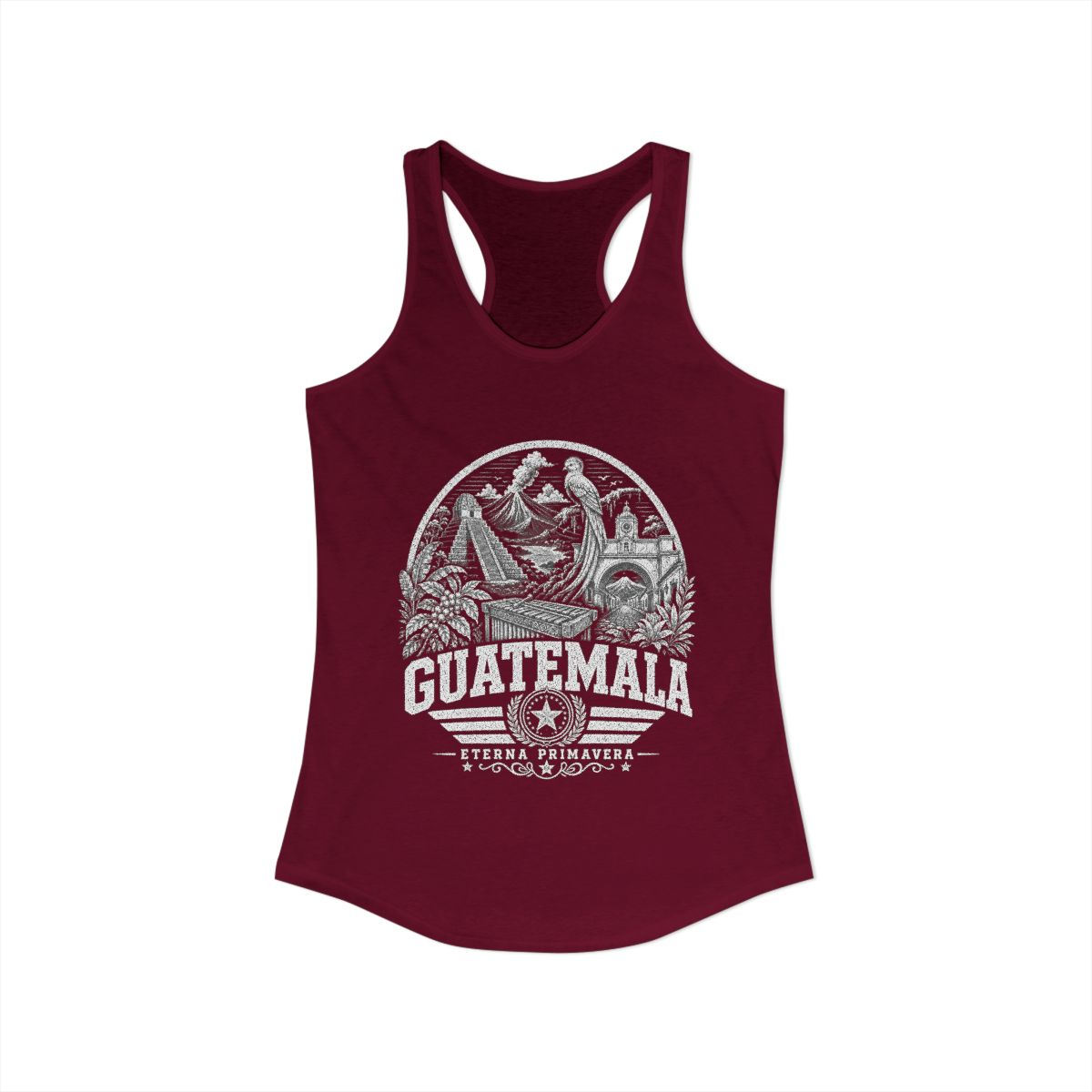 Guatemala vintage landmarks tank top — iconic landmark design | Nameshi Destinations (view 15)