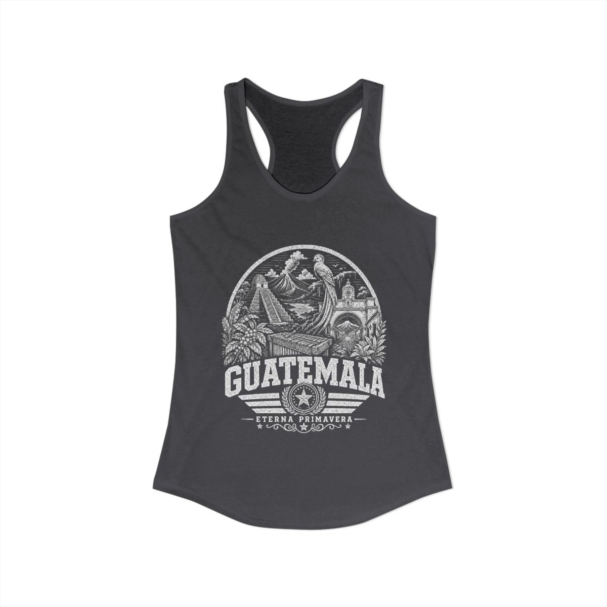 Guatemala Women's Tank Top — Solid Dark Gray (front)