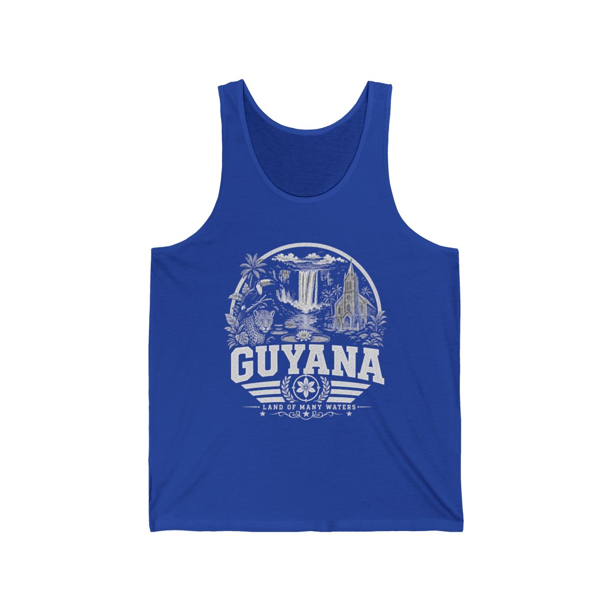 Guyana vintage landmarks men's tee — iconic landmark design | Nameshi Destinations (view 6)