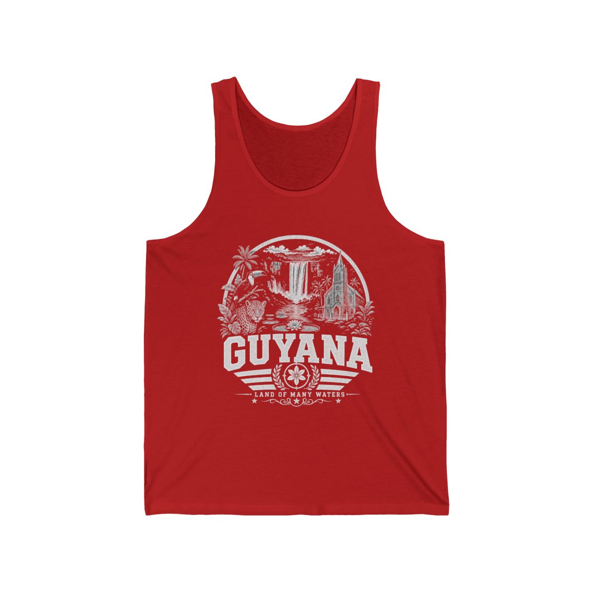 Guyana vintage landmarks men's tee — iconic landmark design | Nameshi Destinations (view 8)