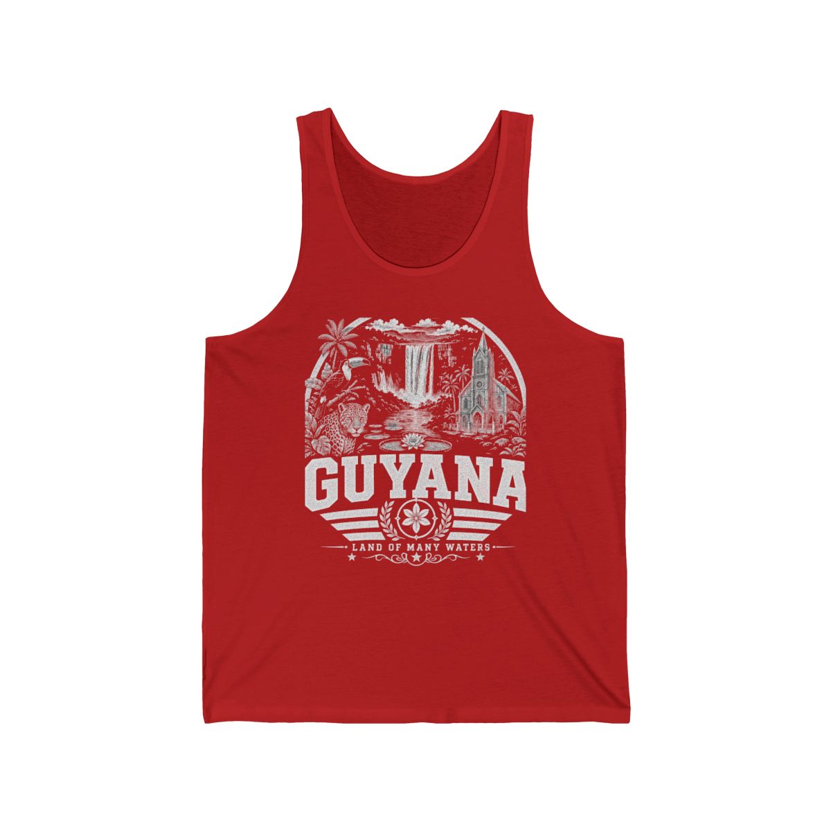Guyana Men's Tank Top — Red