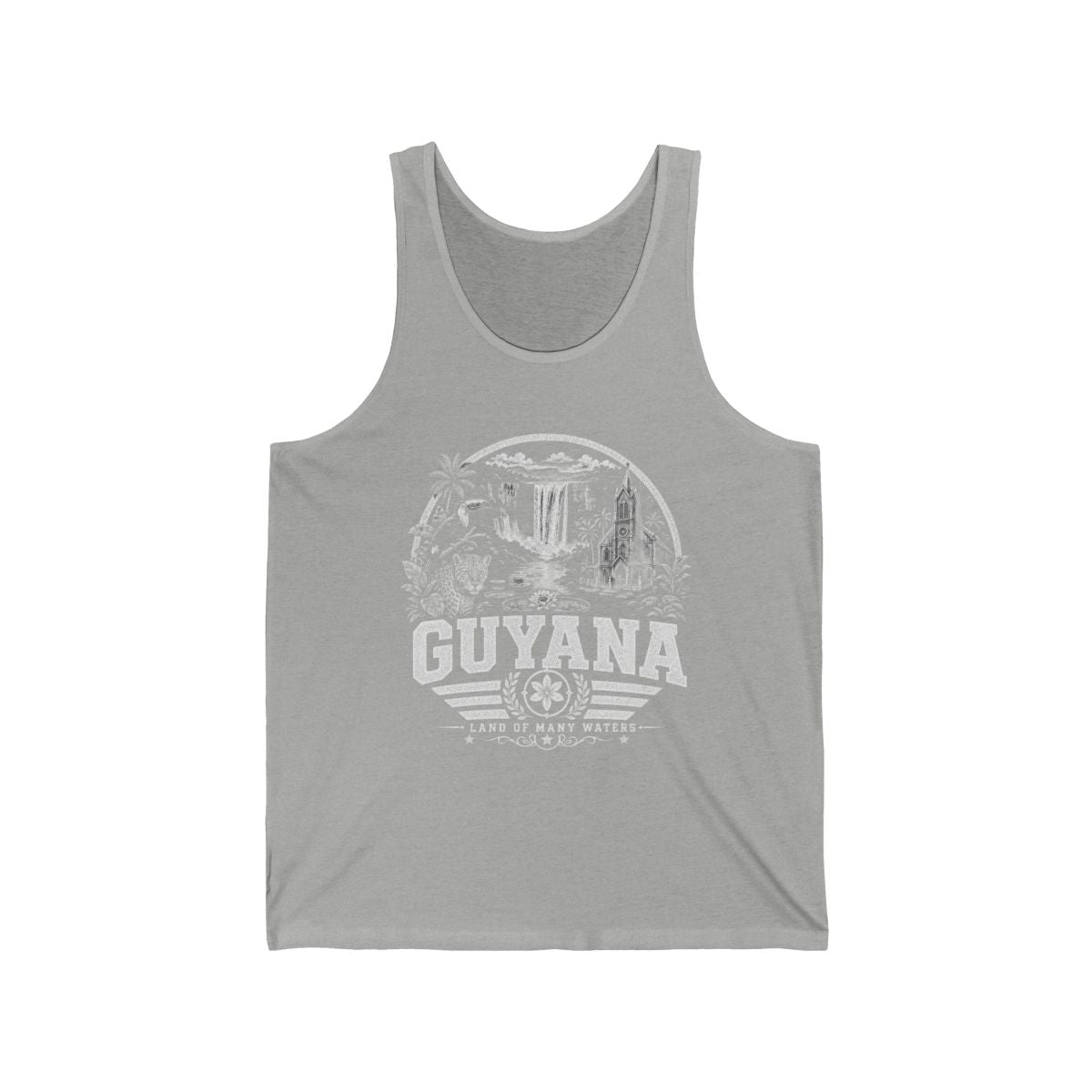 Guyana vintage landmarks men's tee — iconic landmark design | Nameshi Destinations (view 5)