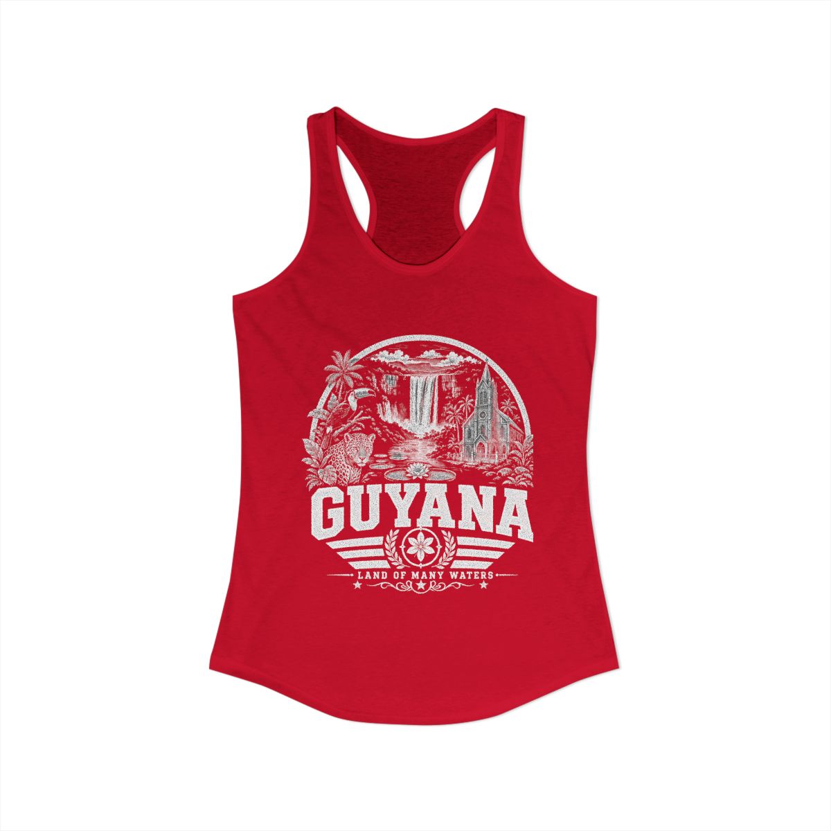 Guyana vintage landmarks tank top — iconic landmark design | Nameshi Destinations (view 16)