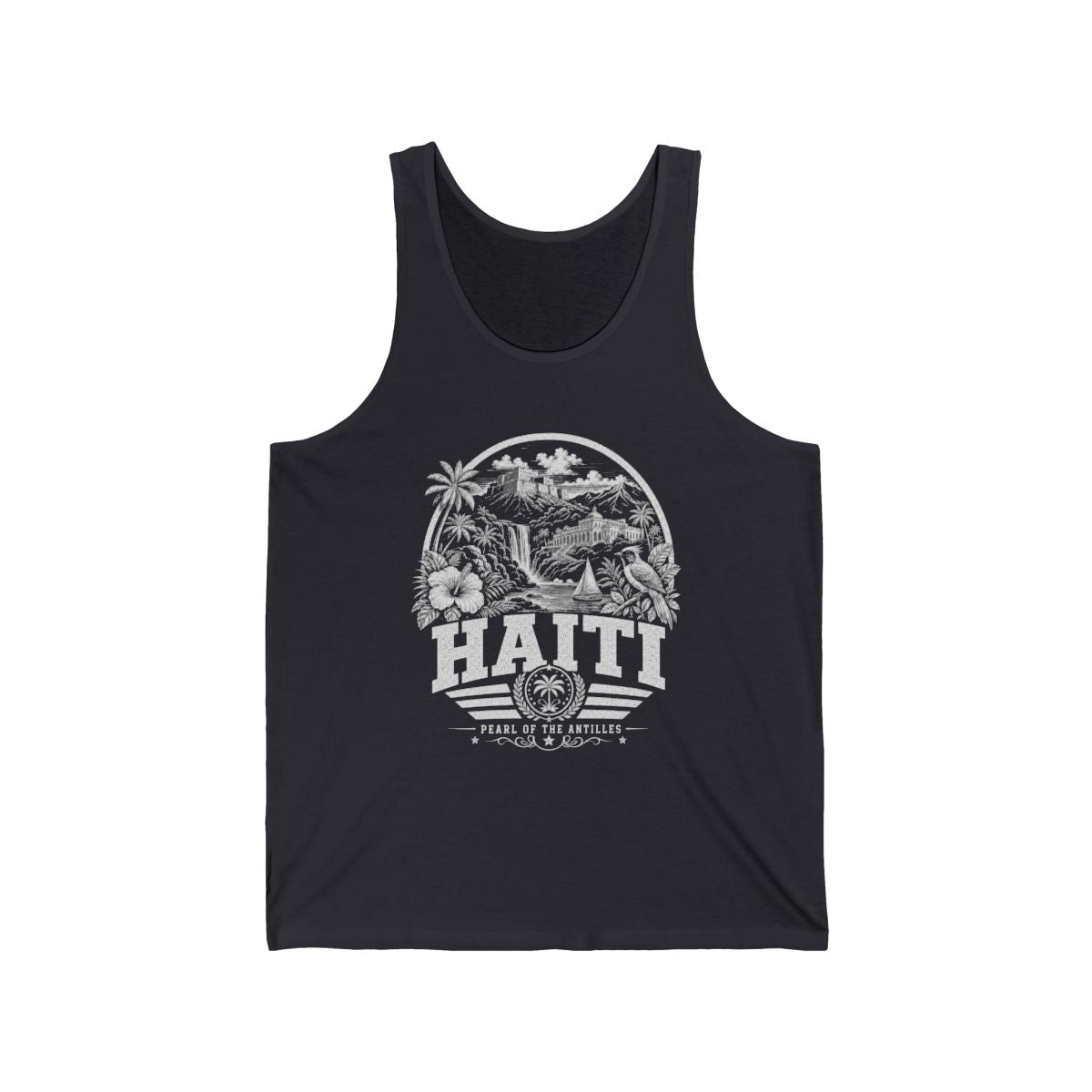 Haiti vintage landmarks men's tee — iconic landmark design | Nameshi Destinations (view 2)