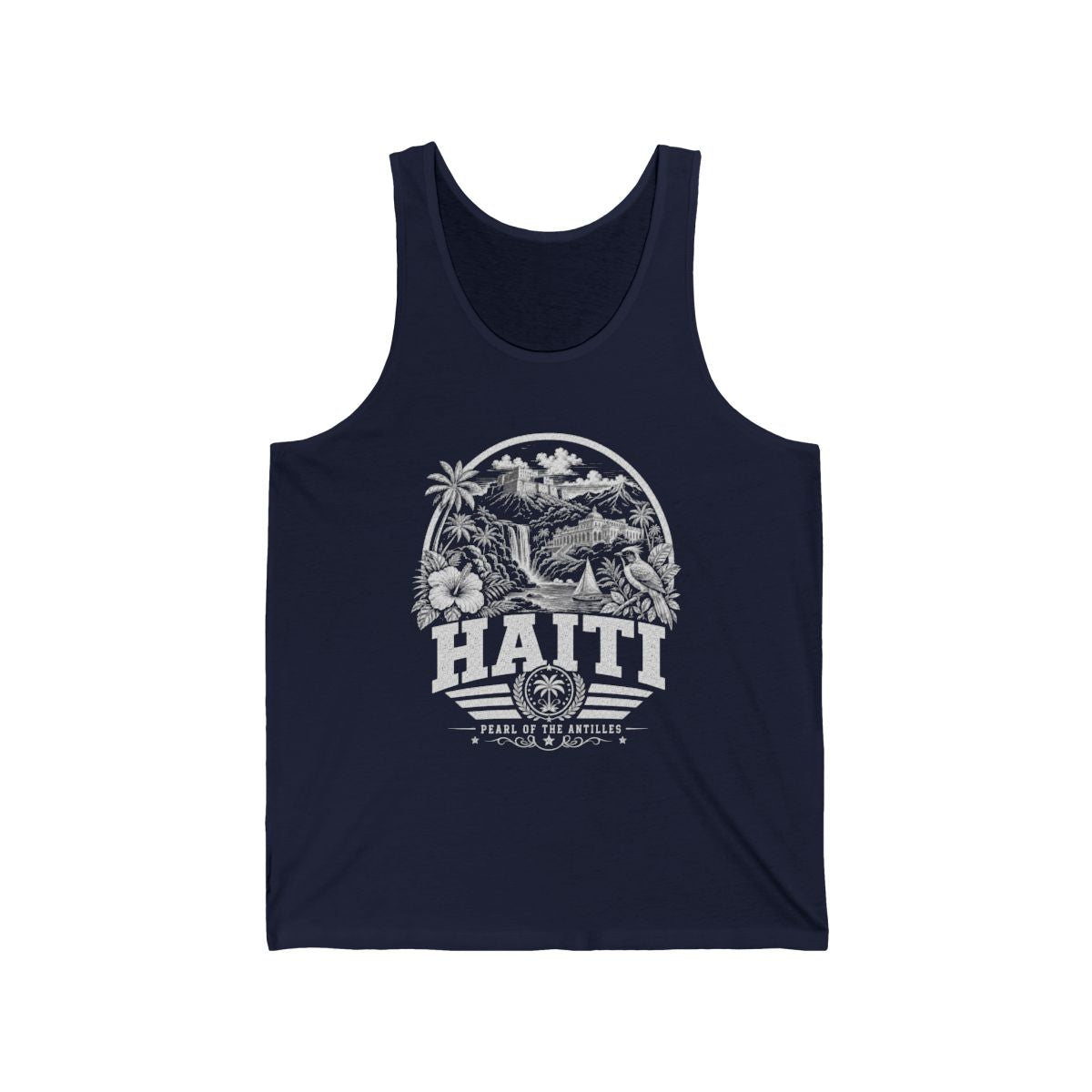 Haiti vintage landmarks men's tee — iconic landmark design | Nameshi Destinations (view 7)