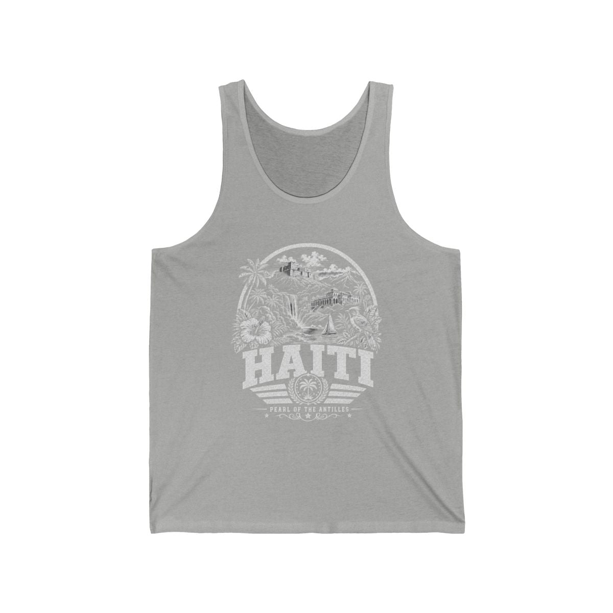 Haiti vintage landmarks men's tee — iconic landmark design | Nameshi Destinations (view 5)