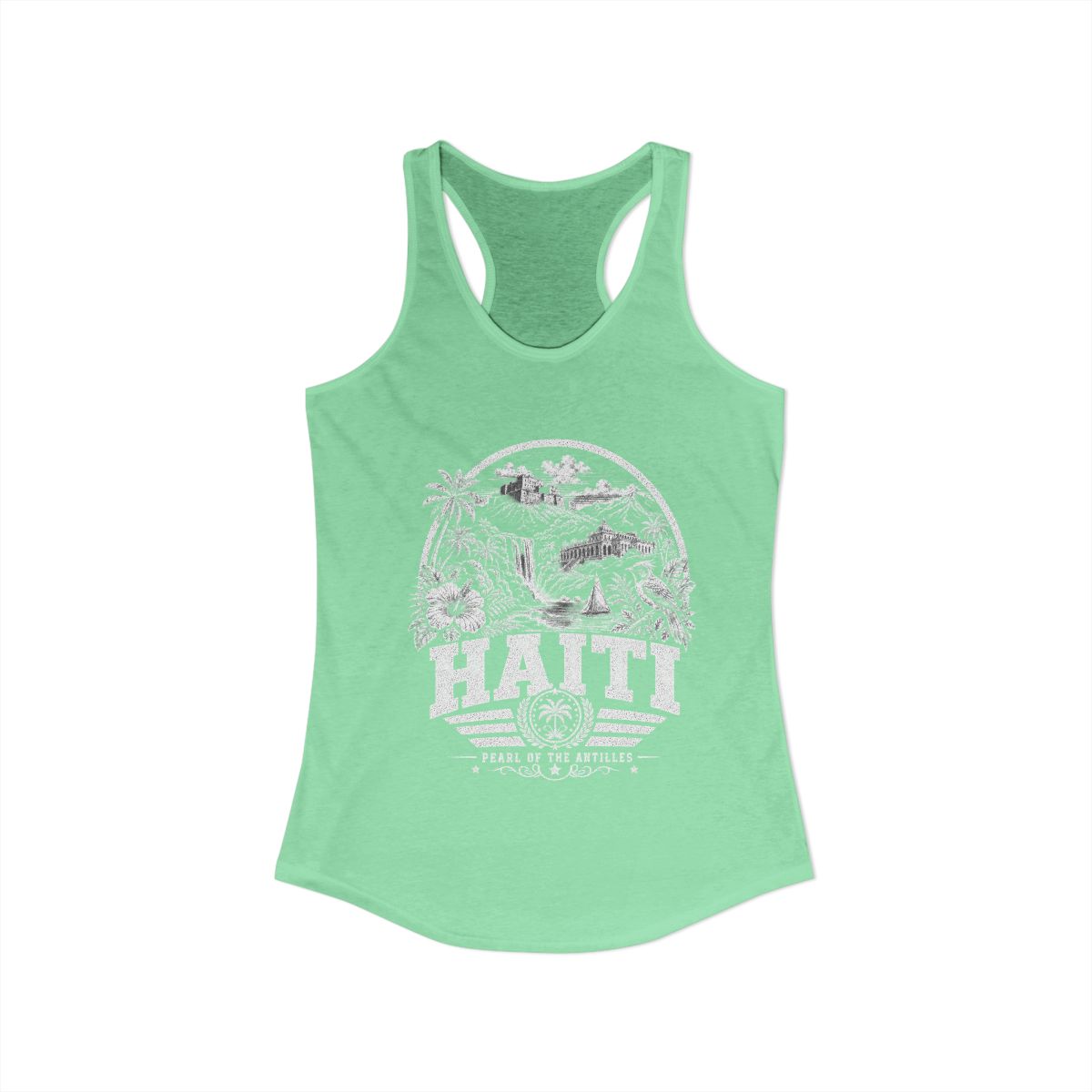 Haiti Women's Tank Top — Solid Mint (front)