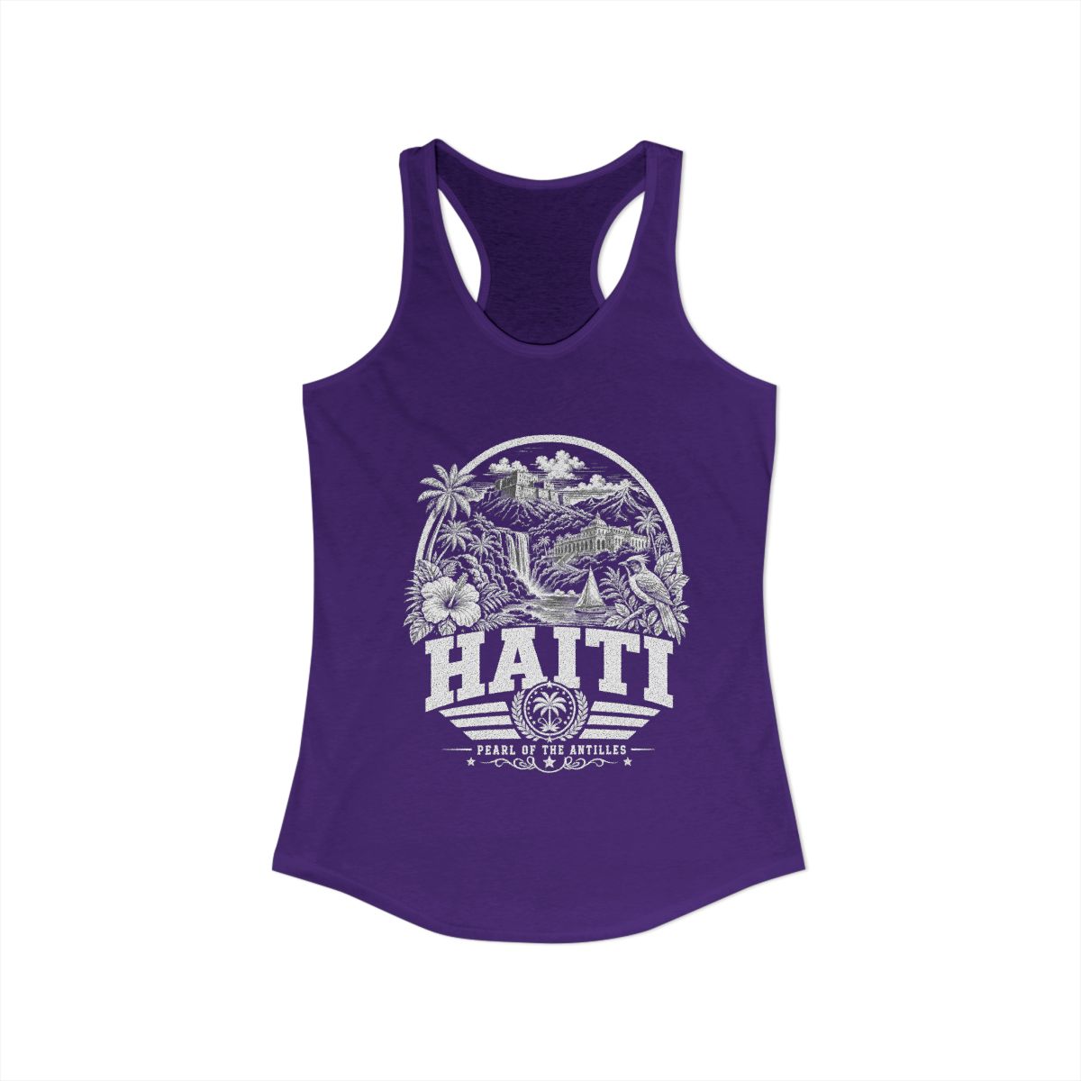 Haiti vintage landmarks tank top — iconic landmark design | Nameshi Destinations (view 13)