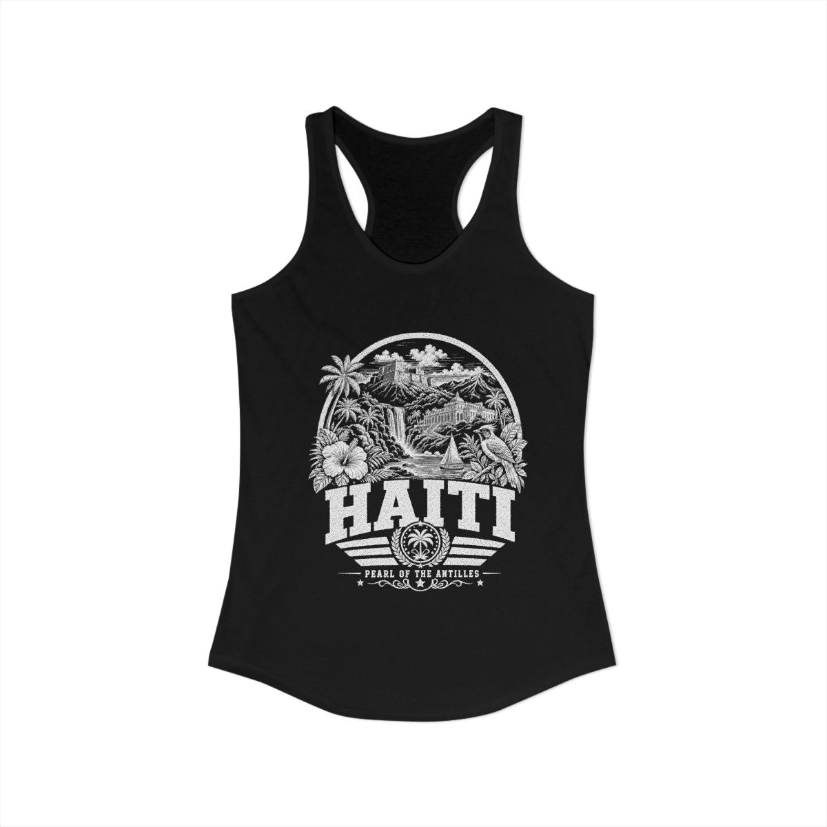 Haiti Women's Tank Top — Solid Black (front)