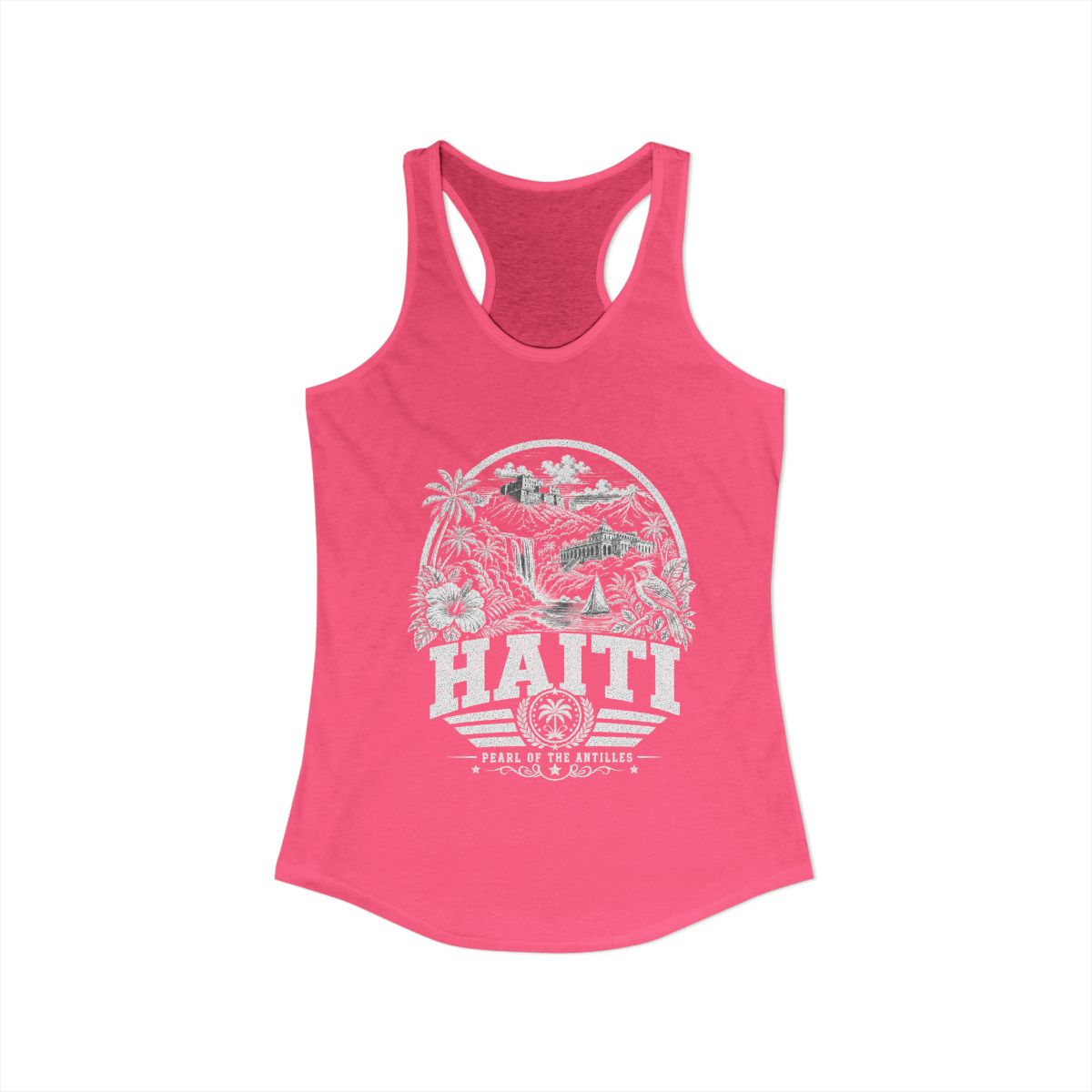 Haiti Women's Tank Top — Solid Hot Pink (front)