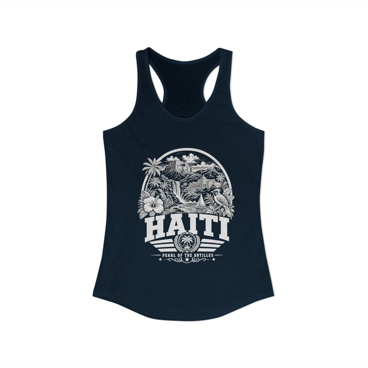 Haiti Women's Tank Top — Solid Midnight Navy (front)