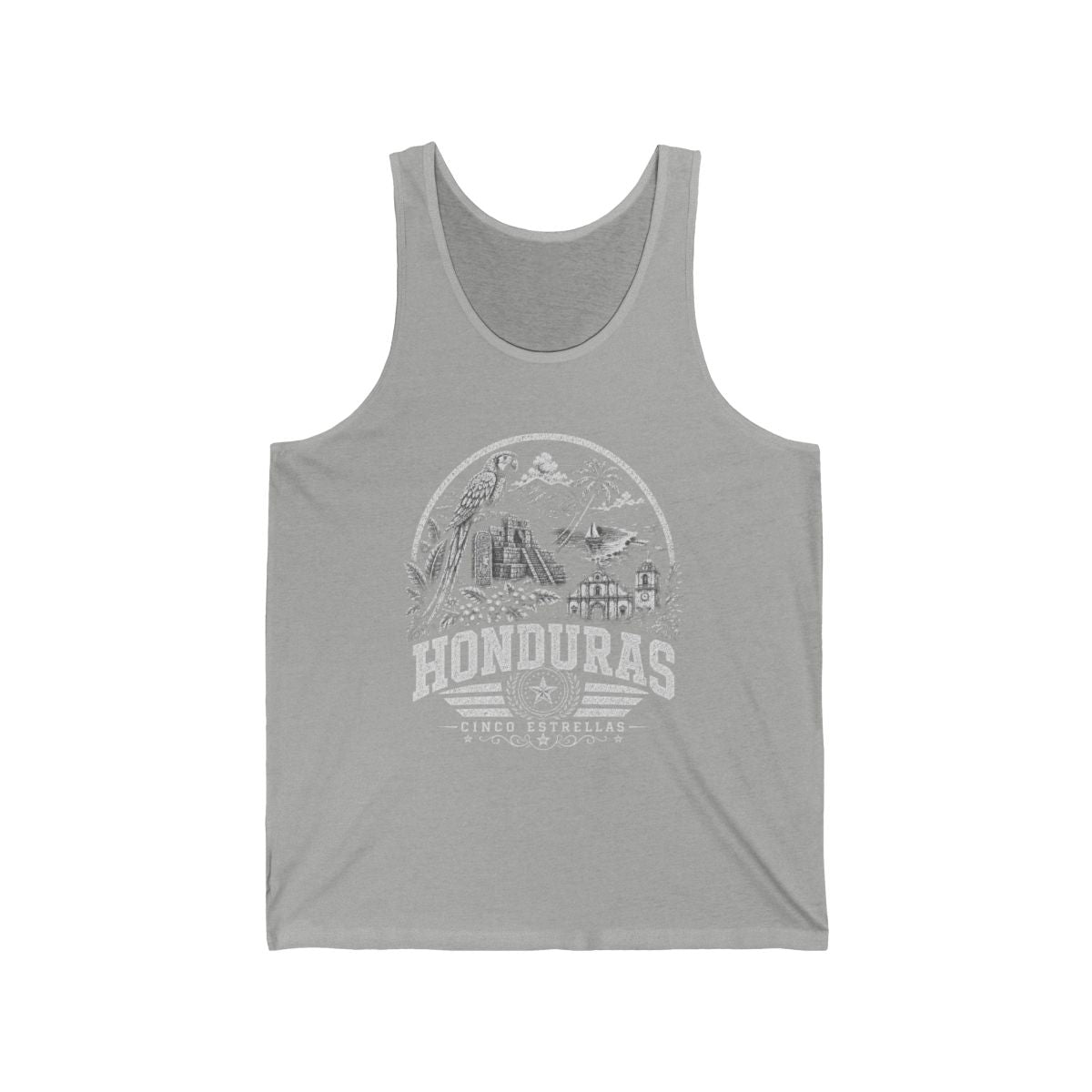 Honduras vintage landmarks men's tee — iconic landmark design | Nameshi Destinations (view 5)
