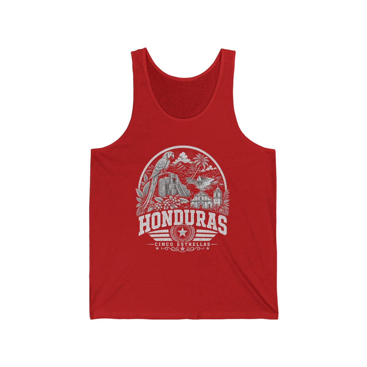 Honduras vintage landmarks men's tee — iconic landmark design | Nameshi Destinations (view 8)