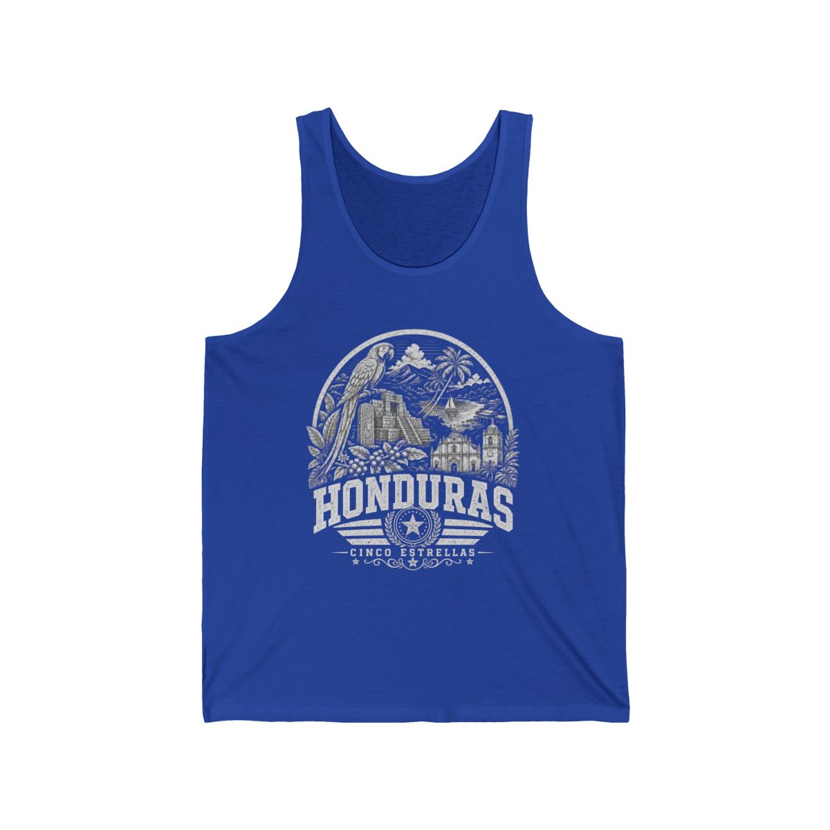 Honduras vintage landmarks men's tee — iconic landmark design | Nameshi Destinations (view 6)