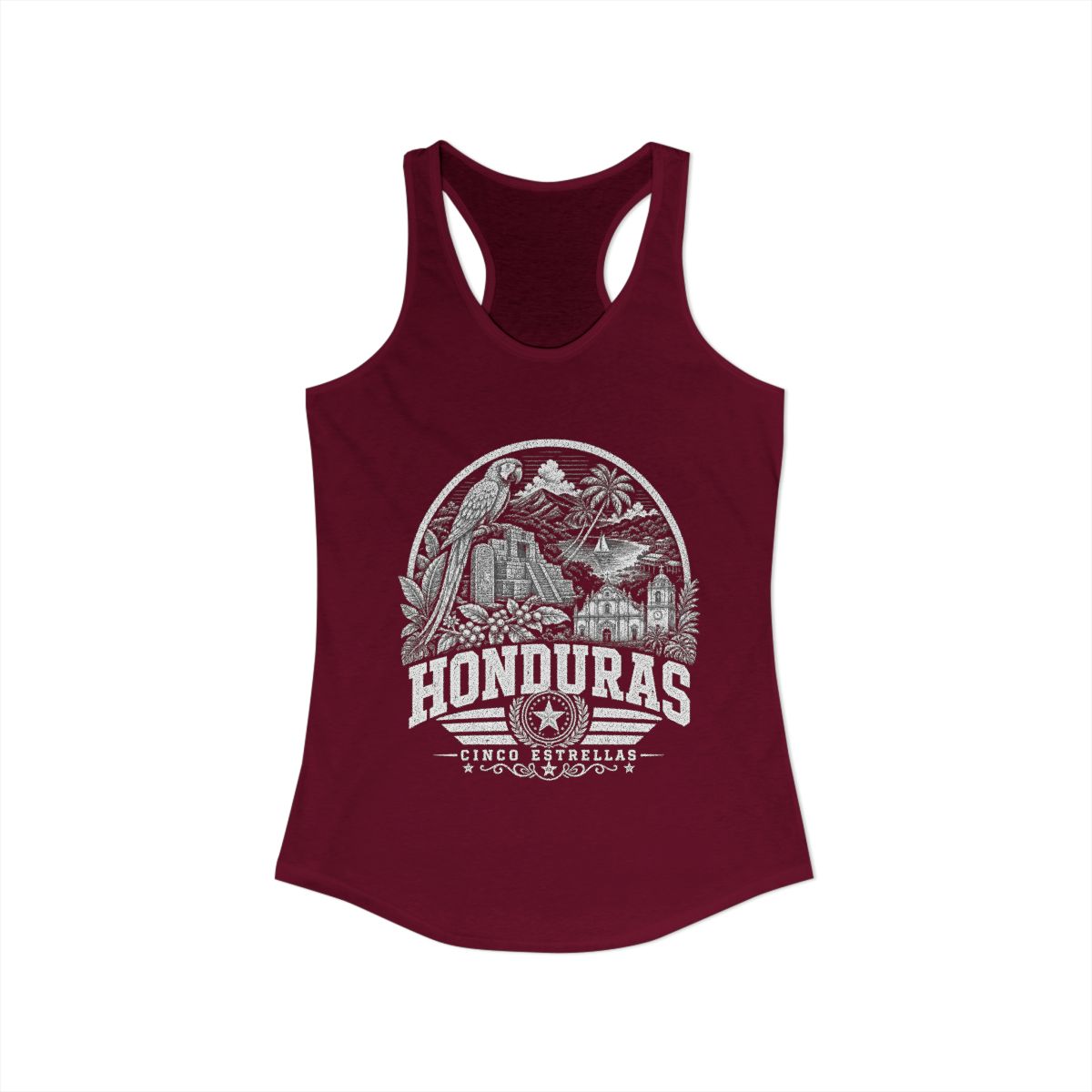 Honduras Women's Tank Top — Solid Cardinal Red (front)
