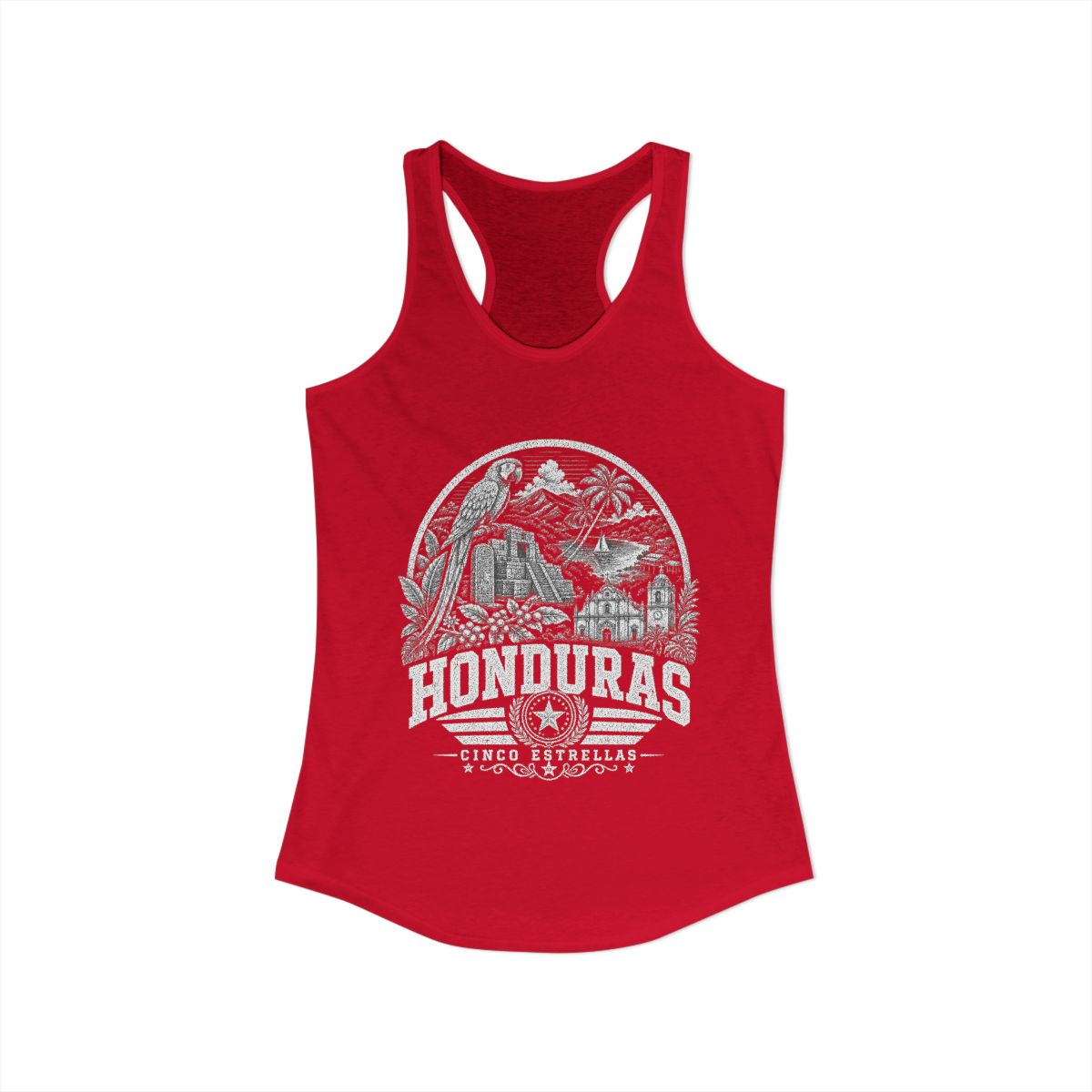 Honduras Women's Tank Top — Solid Red (front)