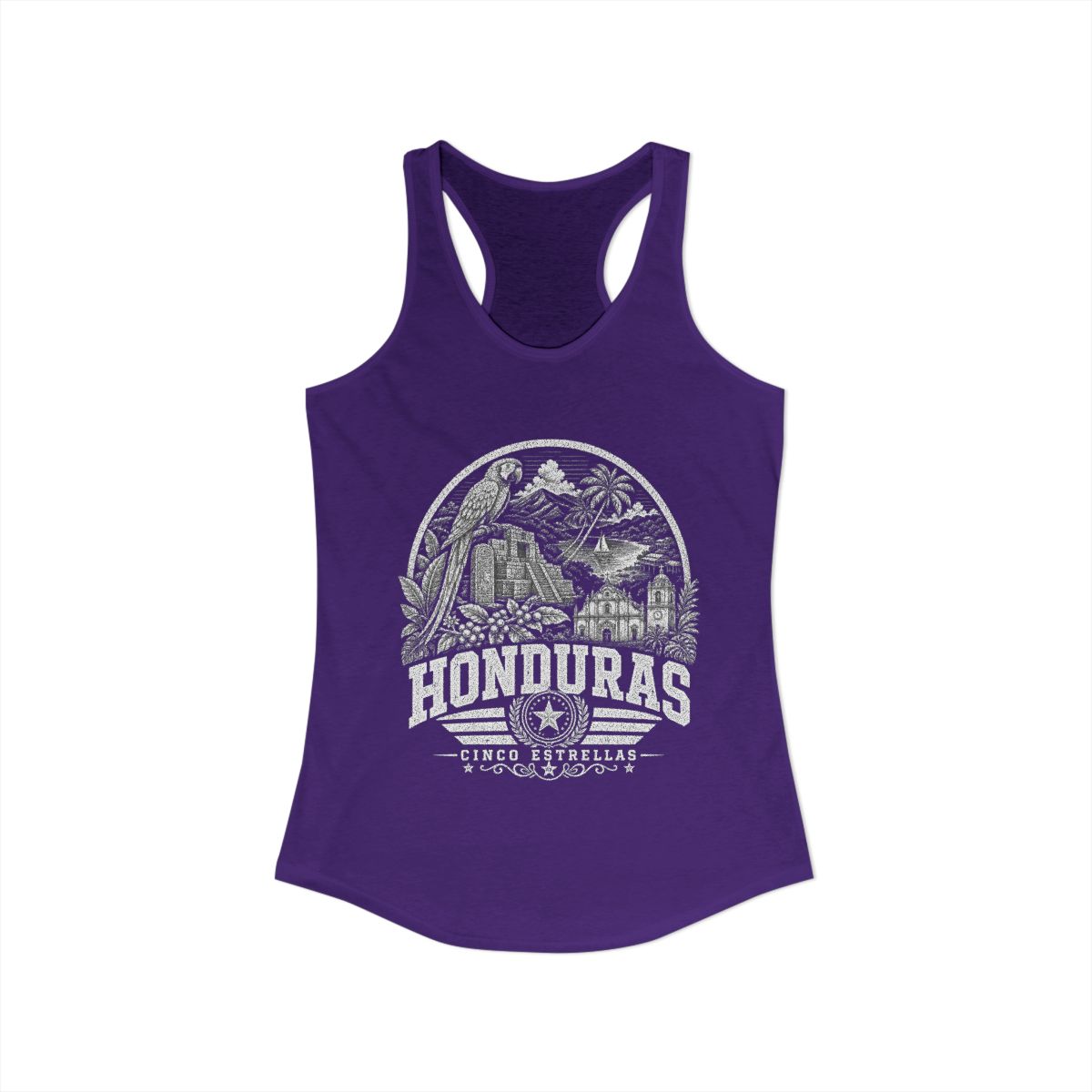 Honduras vintage landmarks tank top — iconic landmark design | Nameshi Destinations (view 13)