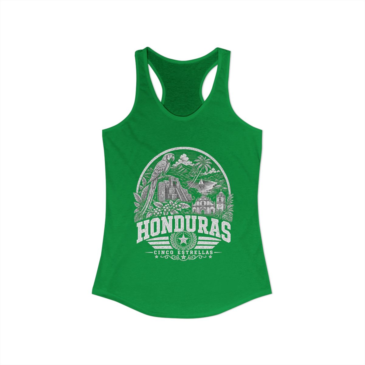 Honduras vintage landmarks tank top — iconic landmark design | Nameshi Destinations (view 7)