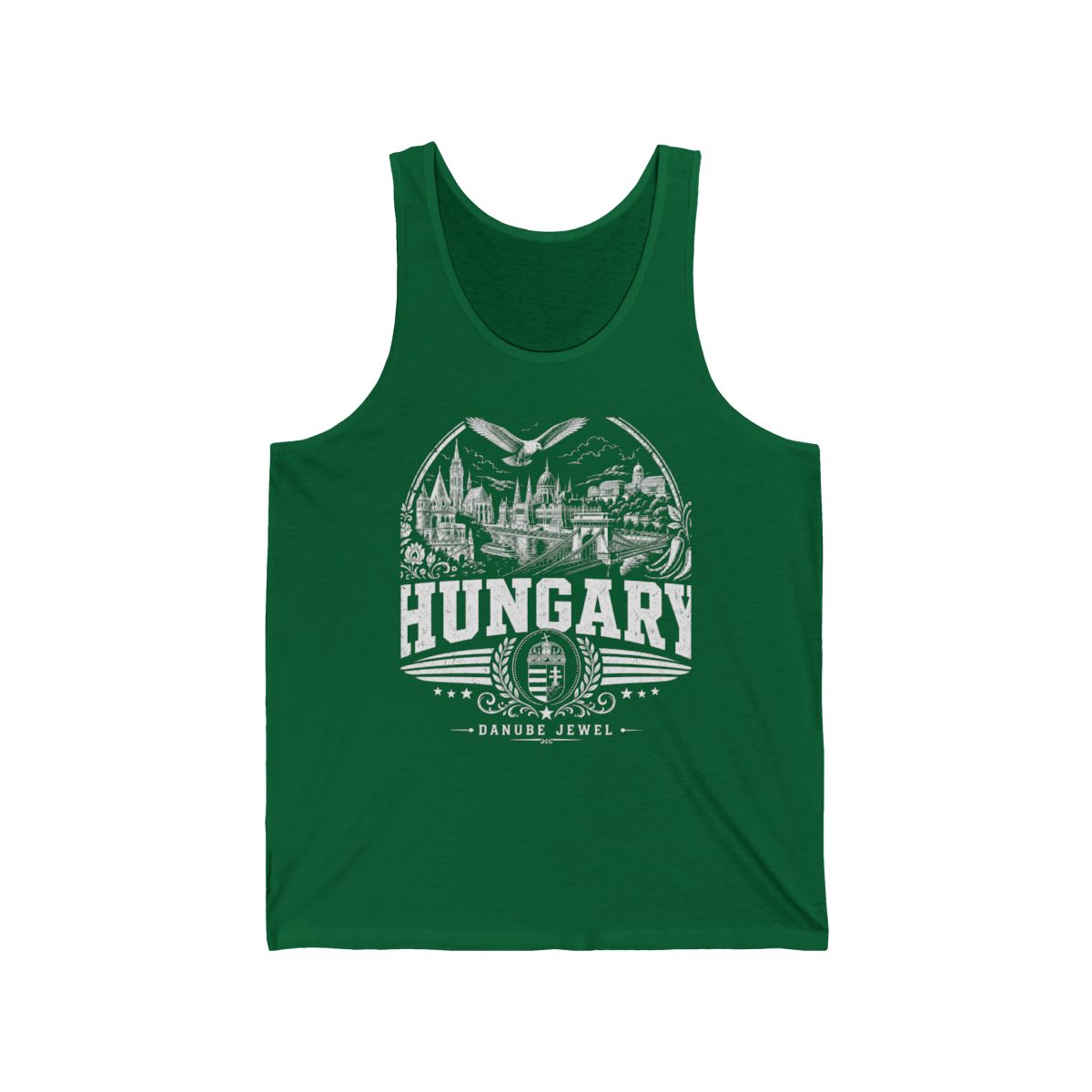 Hungary Men's Tank Top — Kelly