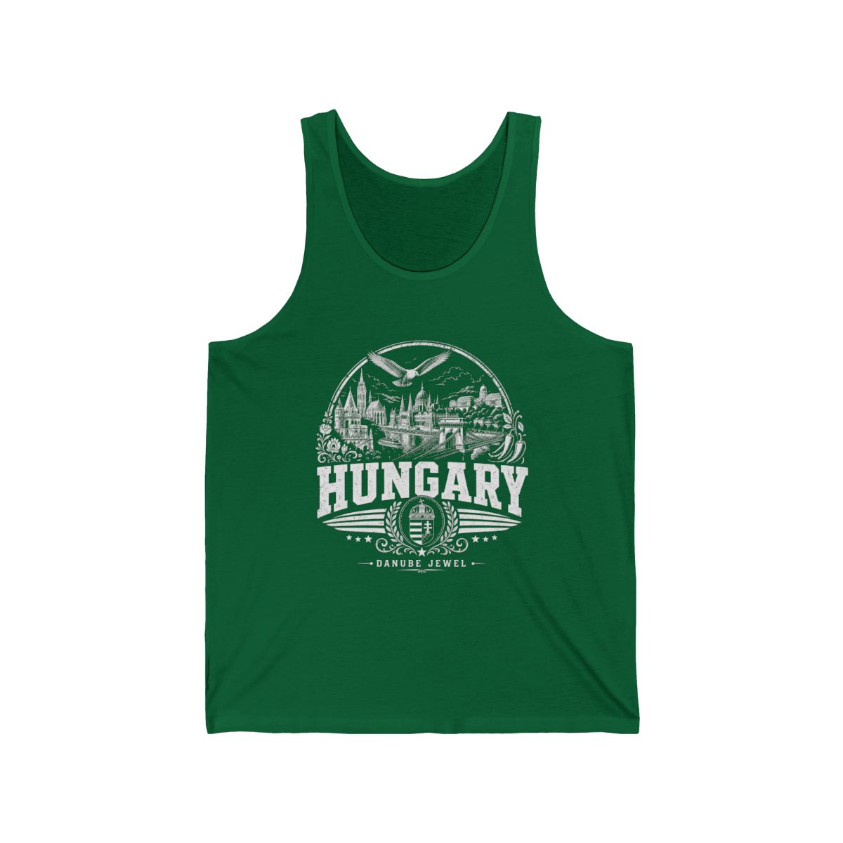 Hungary Men's Tank Top — Kelly (front)