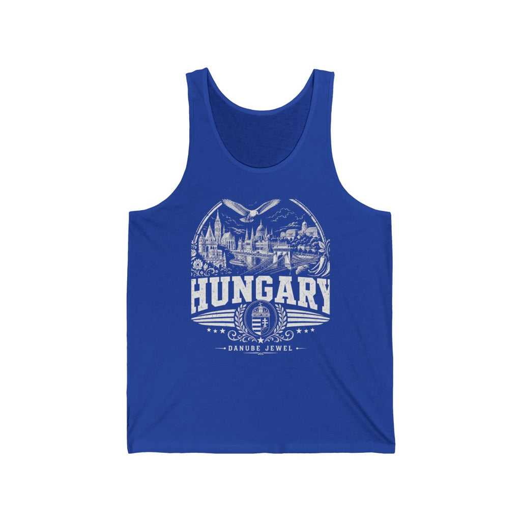 Hungary Men's Tank Top — True Royal (front)