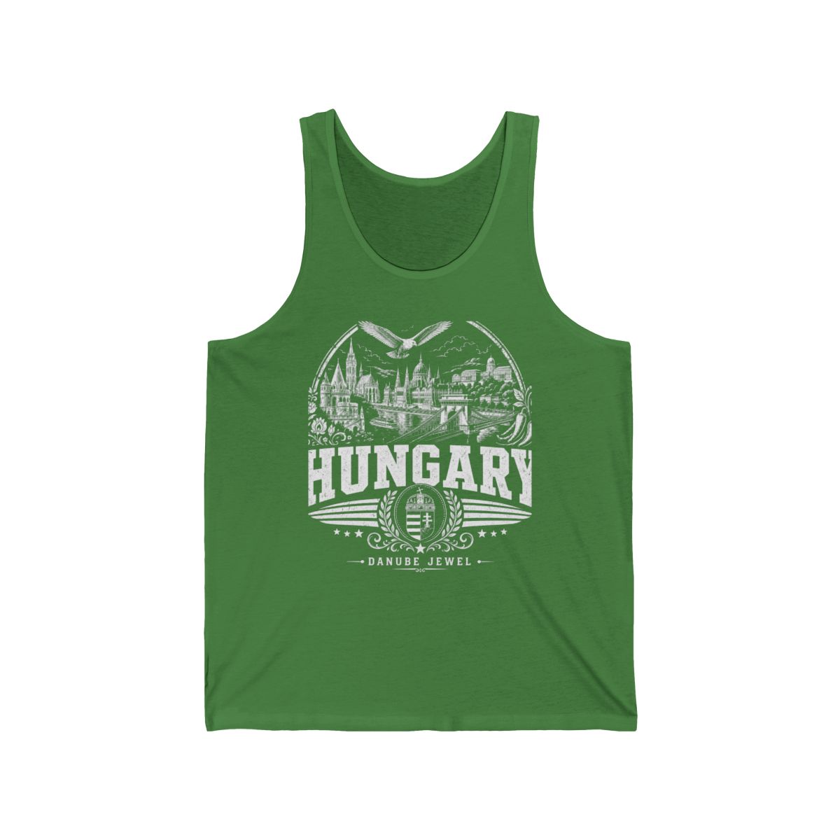 Hungary Men's Tank Top — Leaf (front)
