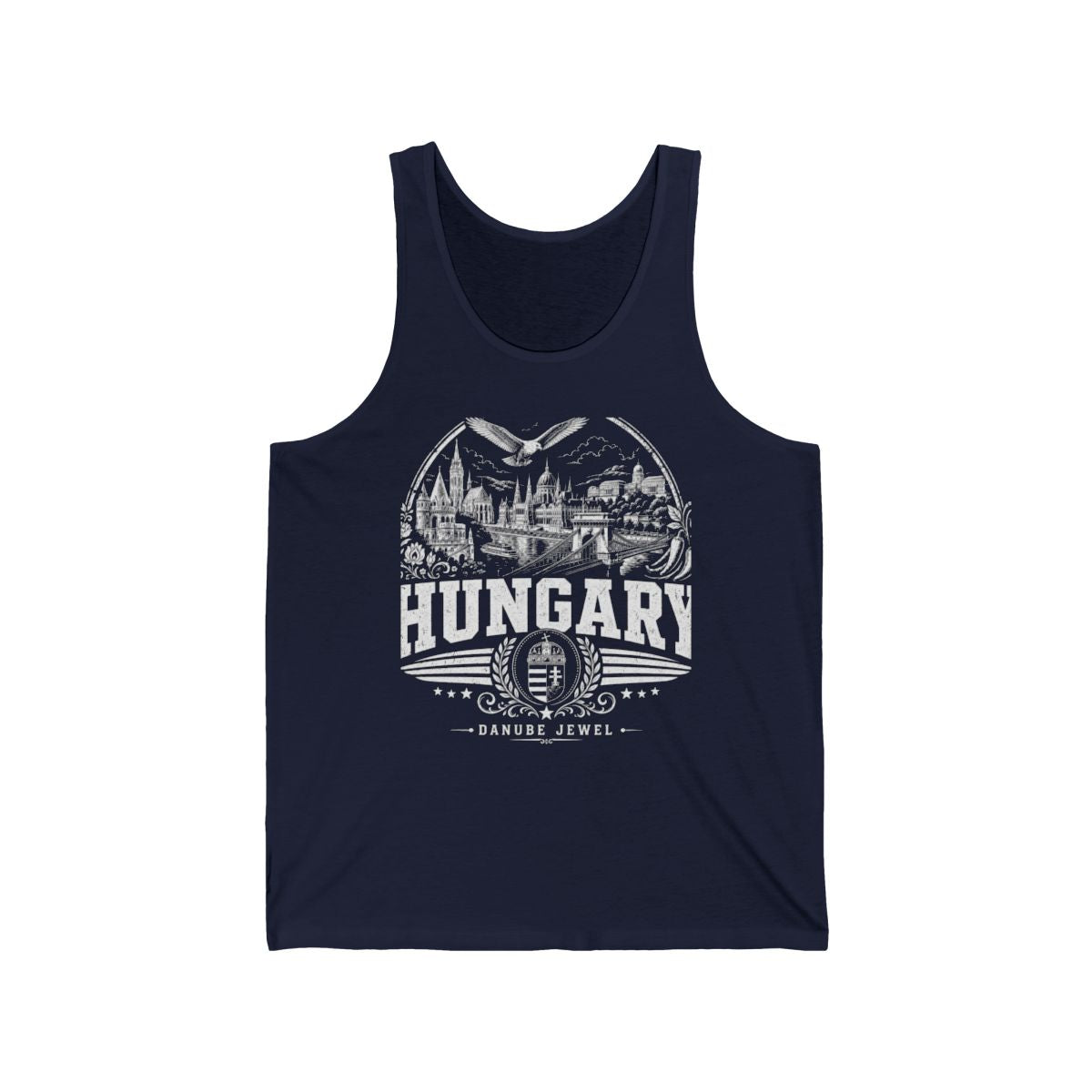 Hungary Men's Tank Top — Navy