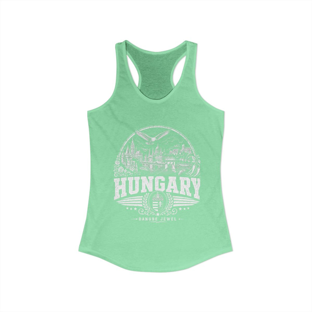Hungary Women's Tank Top — Solid Mint (front)