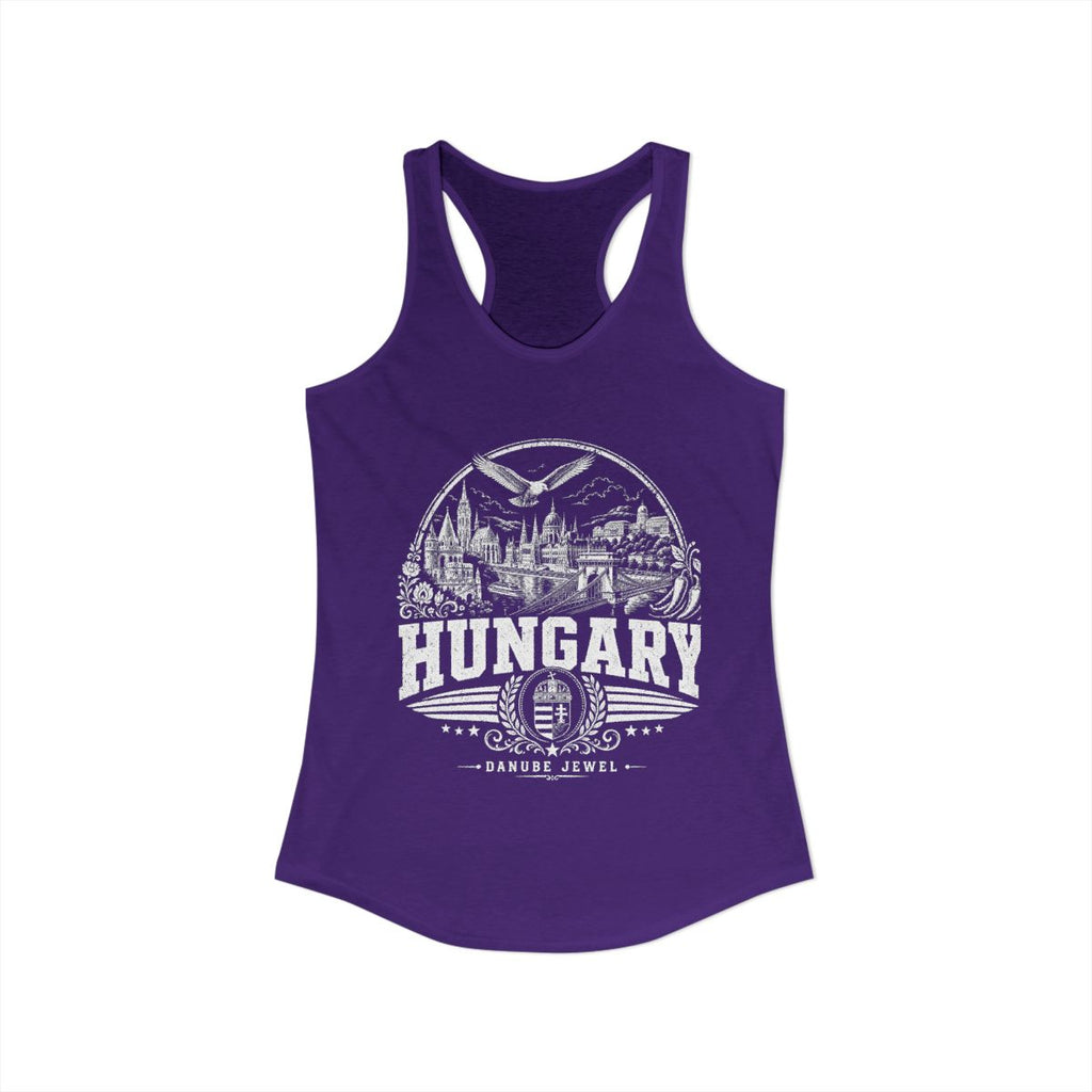 Hungary Women's Tank Top — Solid Purple Rush (front)