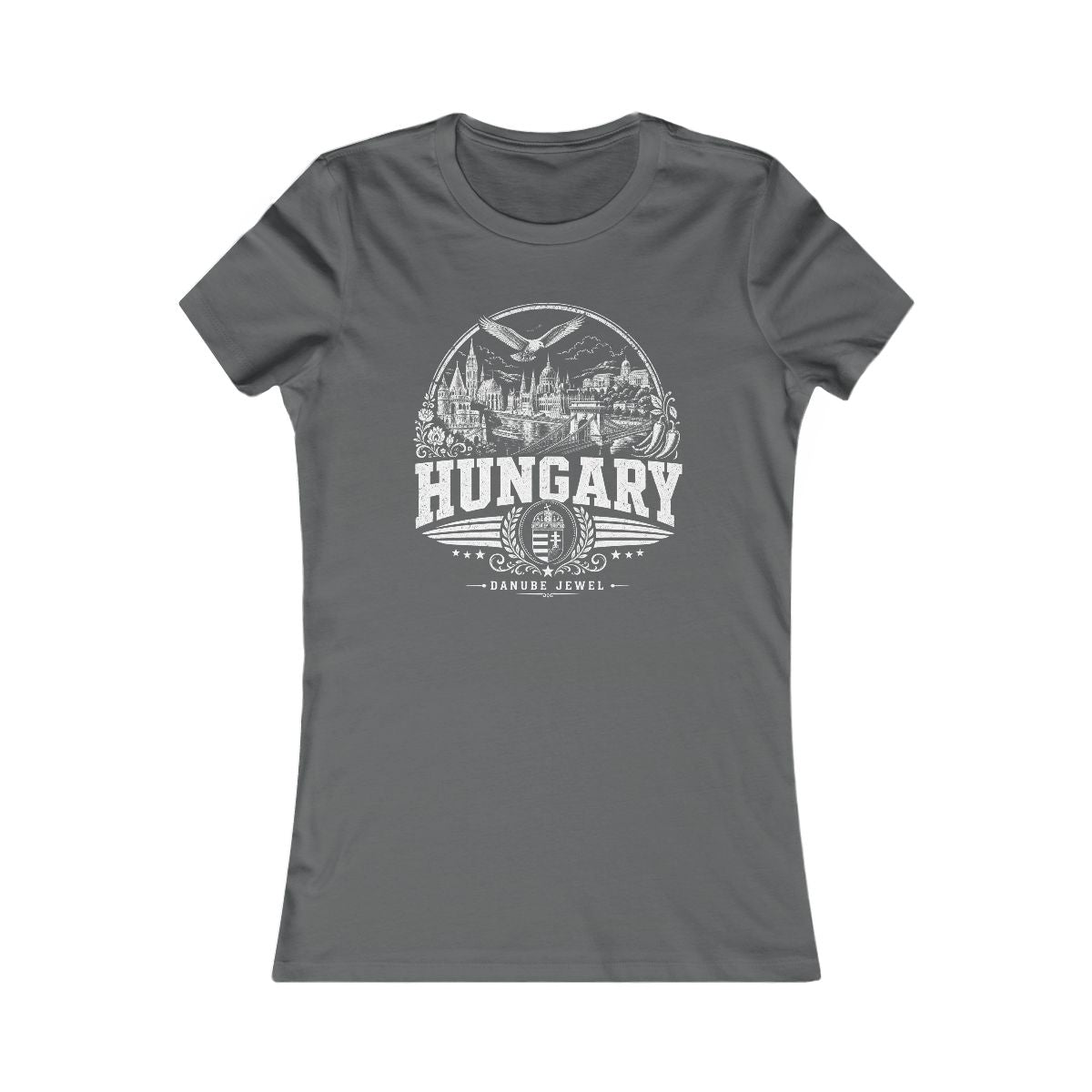 Hungary Women's Tee — Asphalt