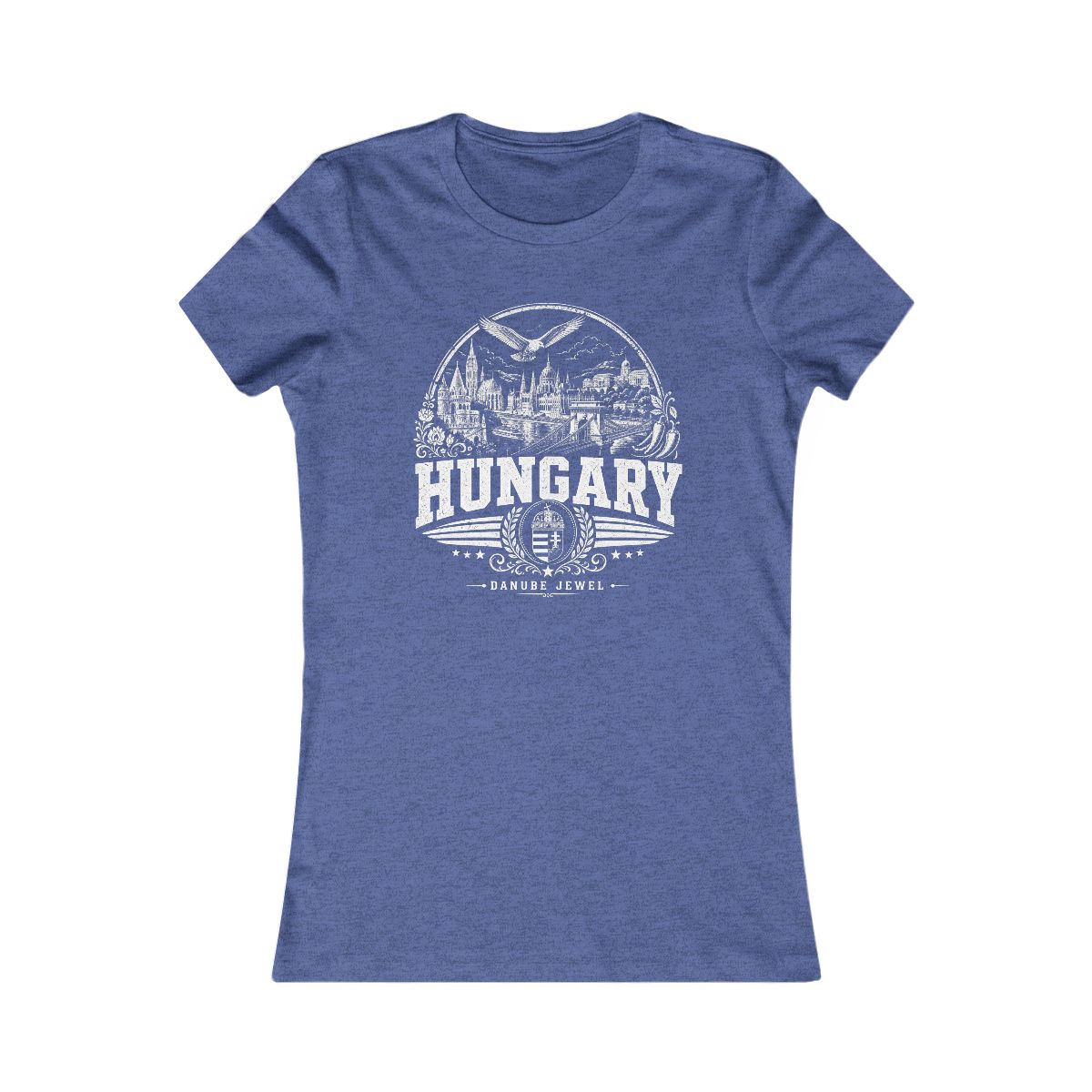 Hungary Women's Tee — Heather True Royal