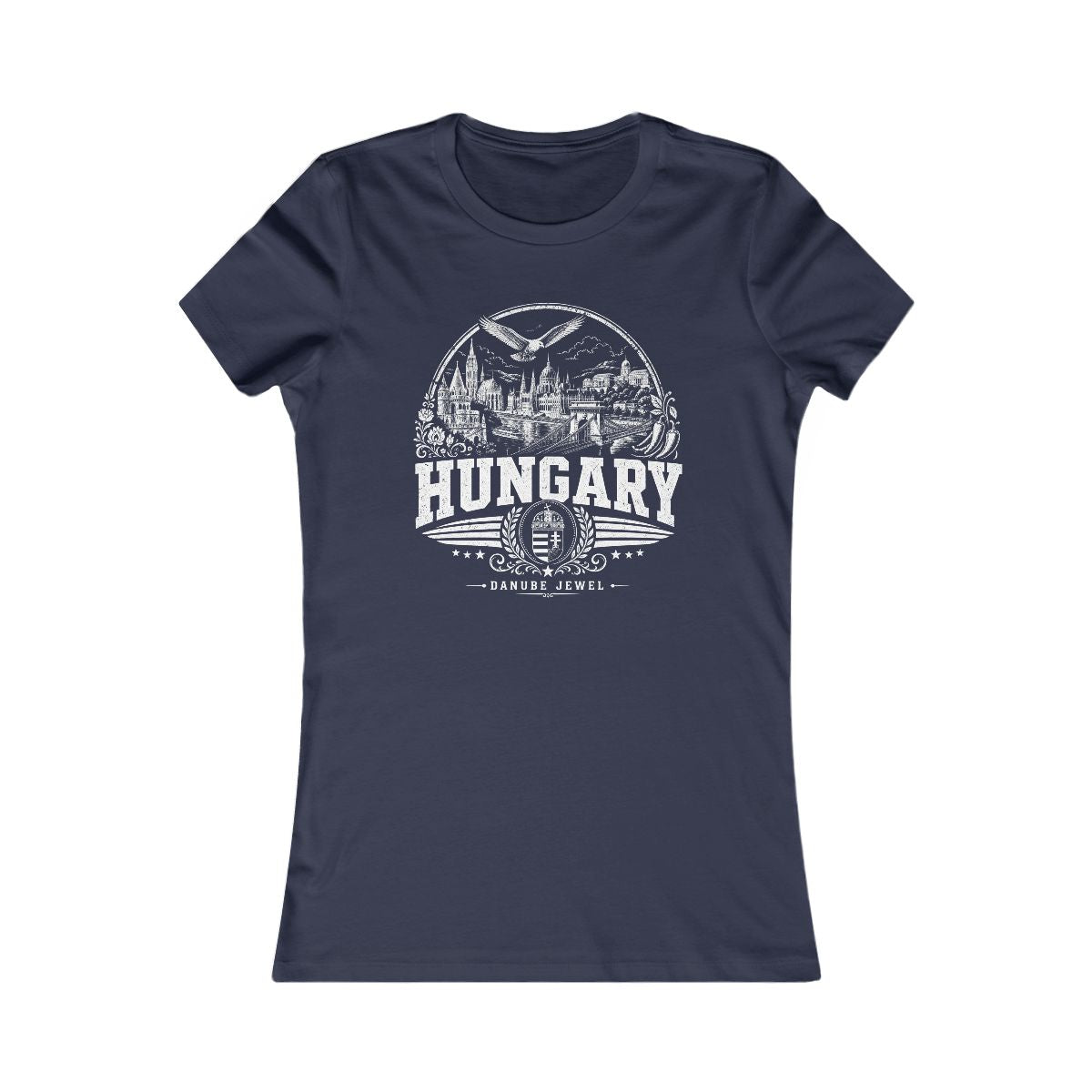Hungary Women's Tee — Navy