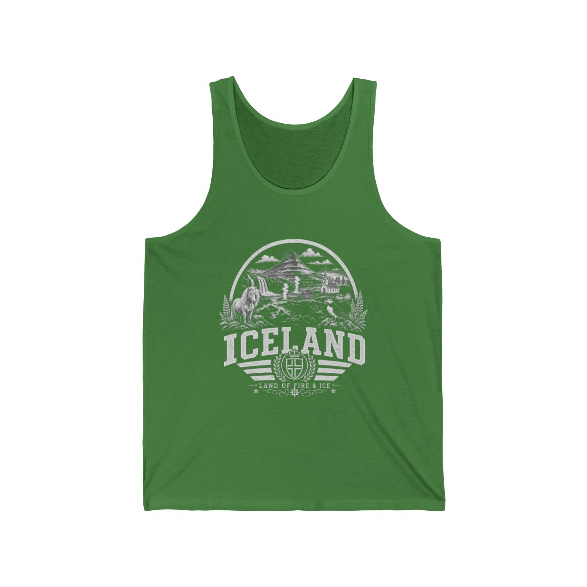 Iceland Men's Tank Top — Leaf (front)