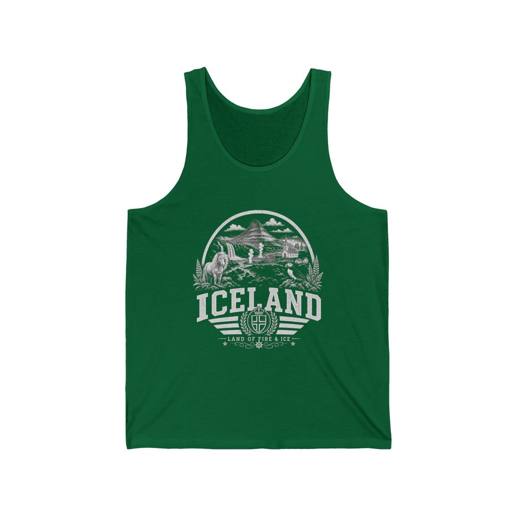 Iceland Men's Tank Top — Kelly (front)