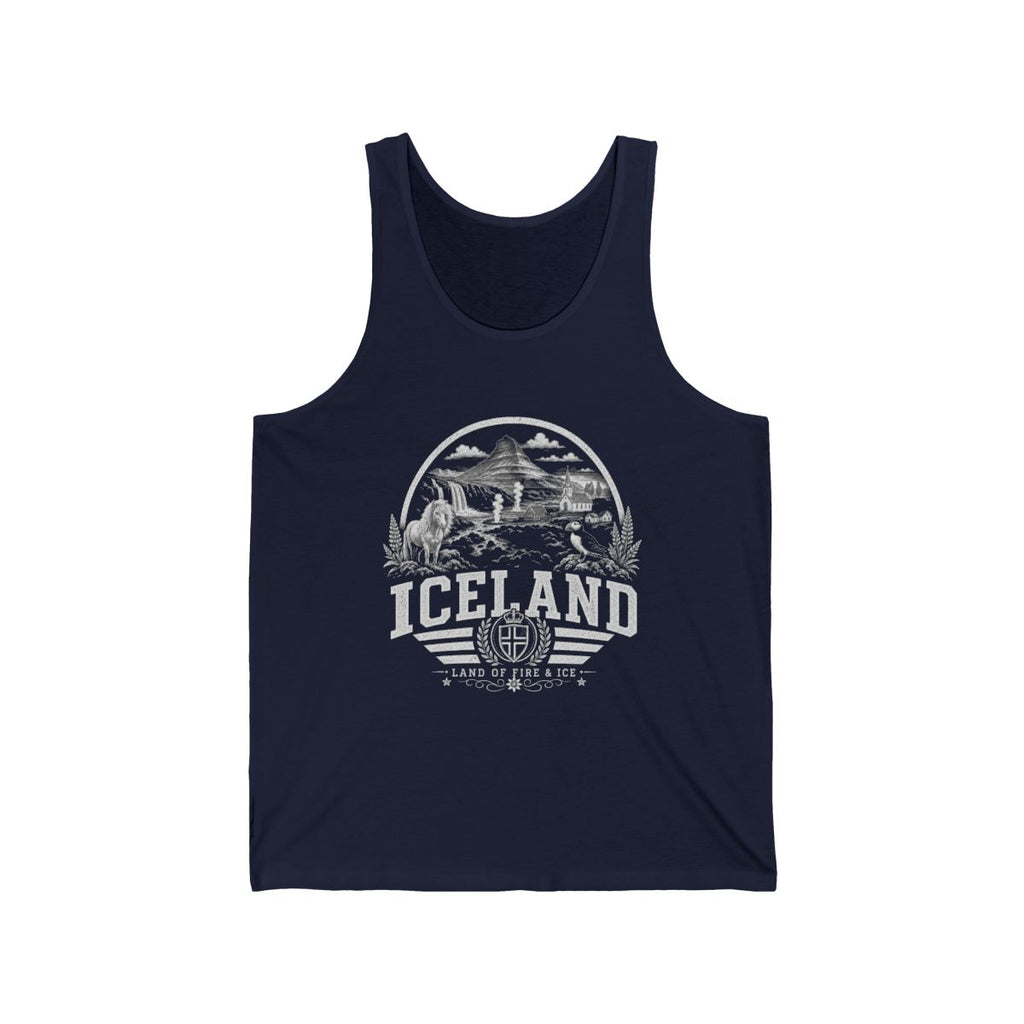 Iceland Men's Tank Top — Navy (front)