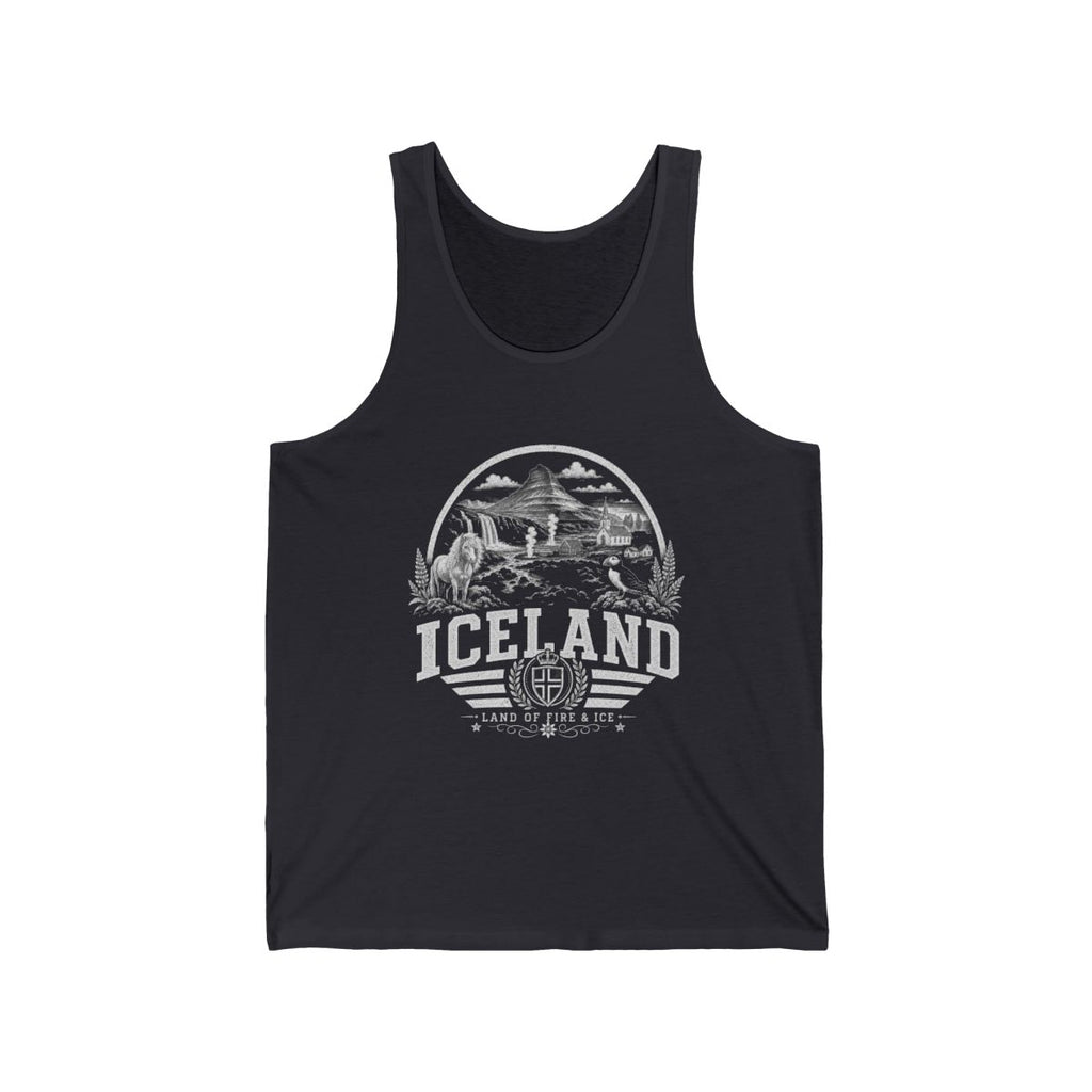 Iceland Men's Tank Top — Dark Grey (front)