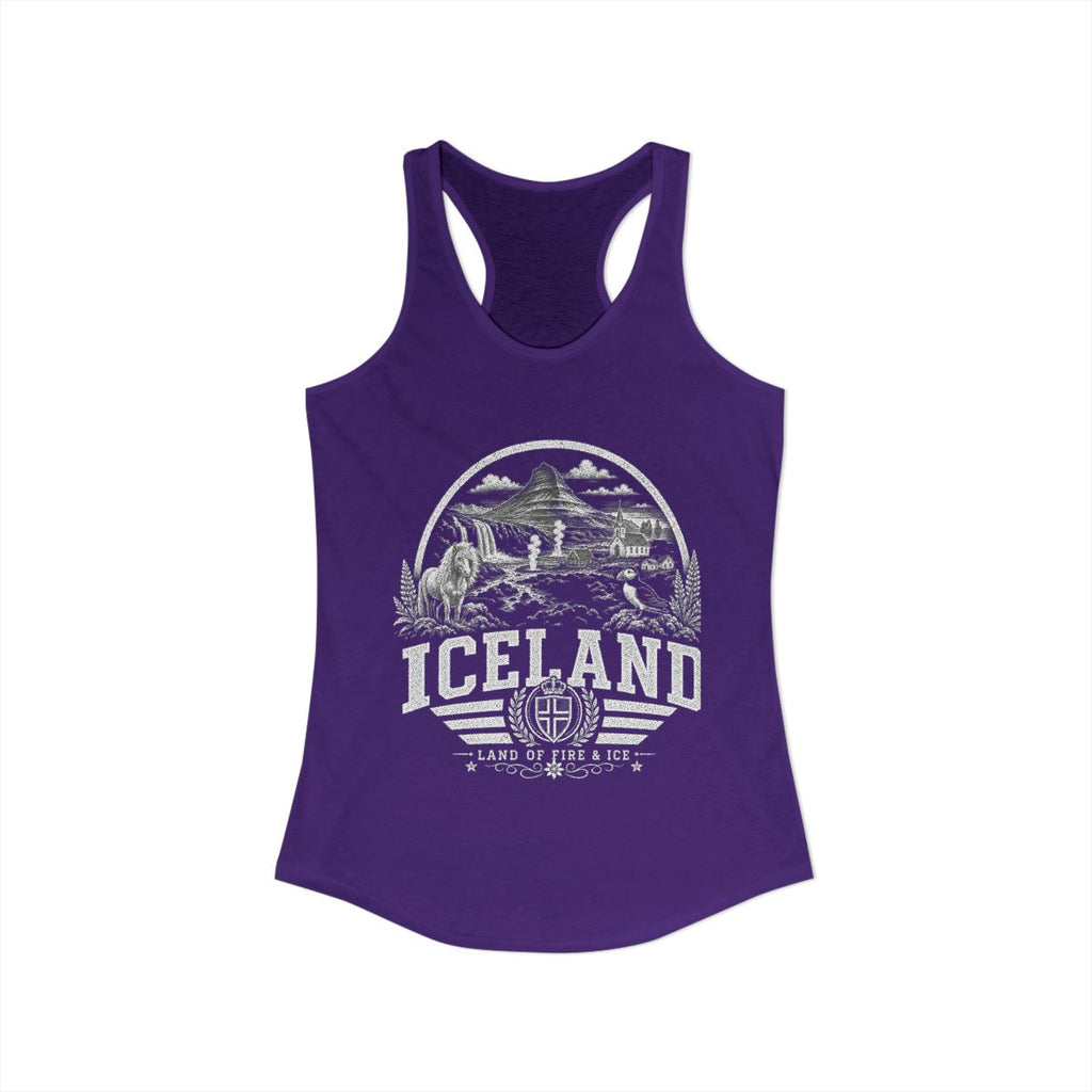 Iceland Women's Tank Top — Solid Purple Rush (front)