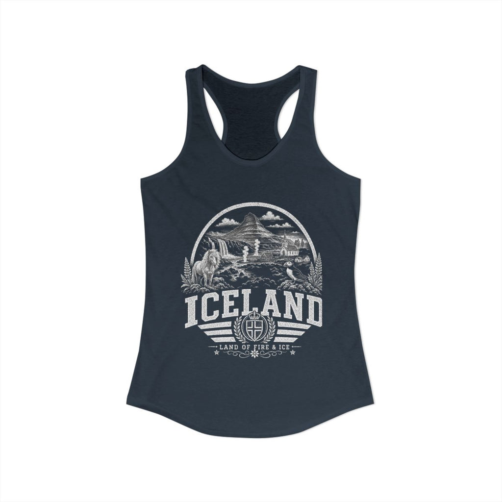 Iceland Women's Tank Top — Solid Indigo (front)