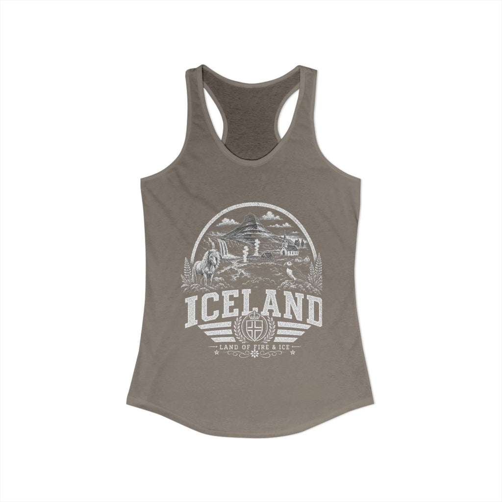 Iceland Women's Tank Top — Solid Warm Gray (front)