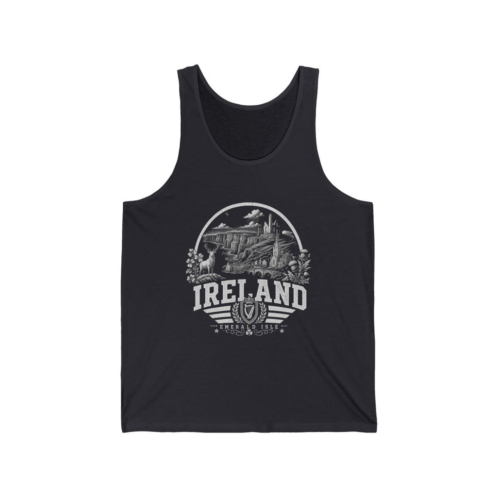 Ireland Men's Tank Top — Dark Grey (front)