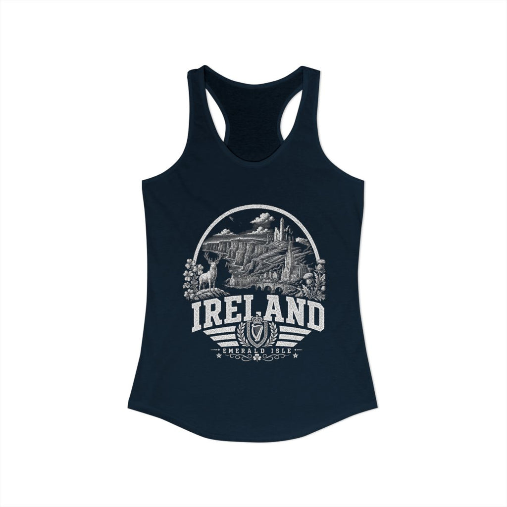 Ireland Women's Tank Top — Solid Midnight Navy (front)