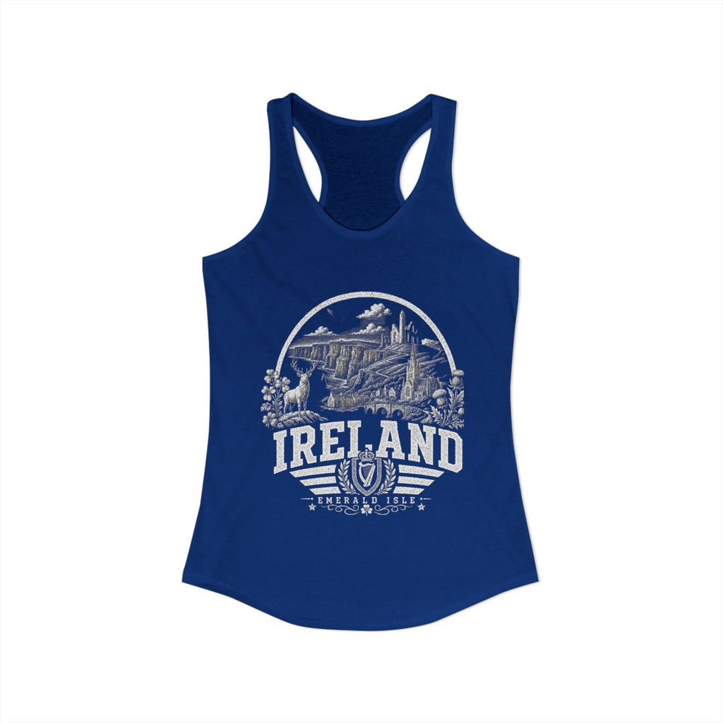 Ireland Women's Tank Top — Solid Royal (front)